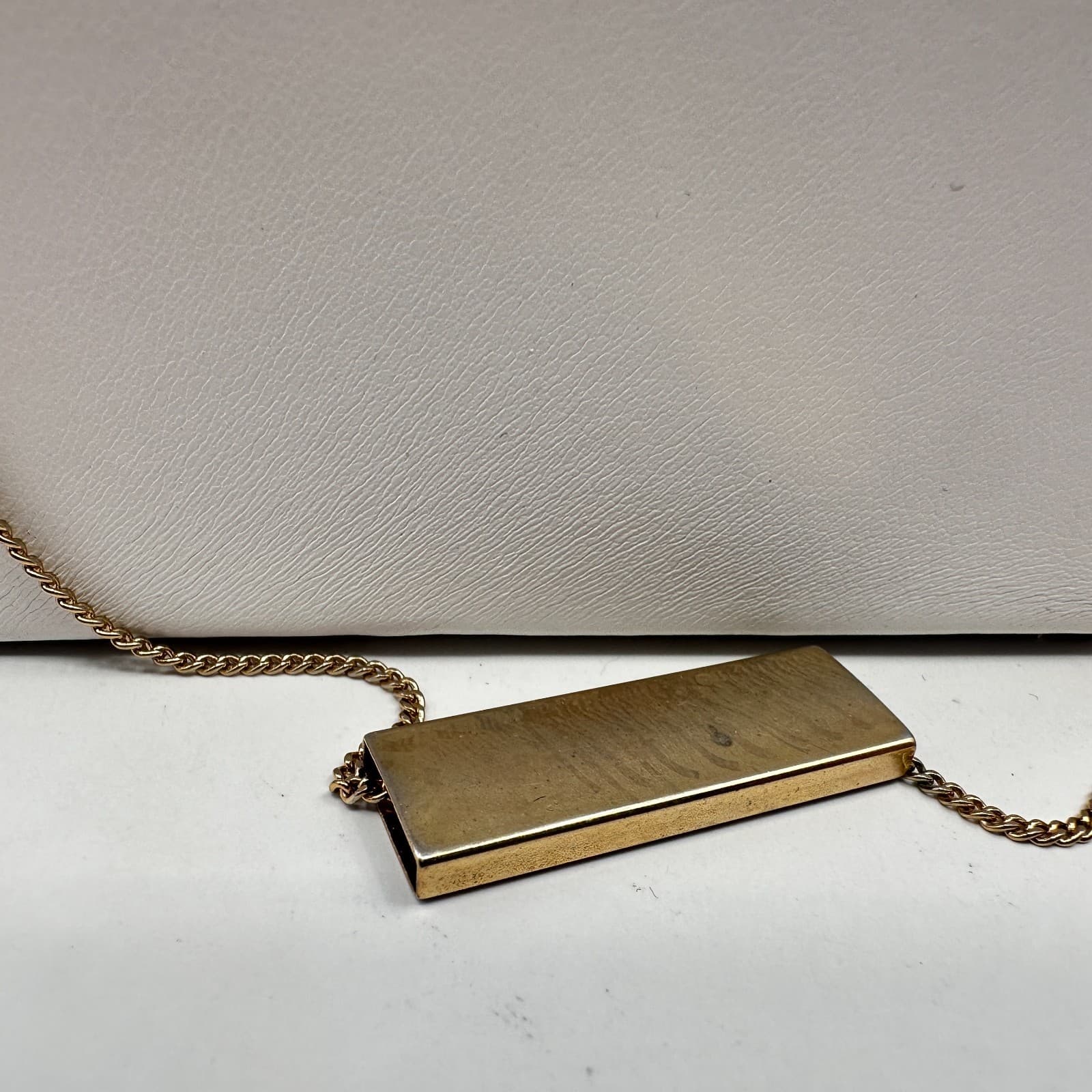 Vintage 90s Gold Tone Layered Hexagon Bar Statement Necklace Geometric Style - Thumbnail 3