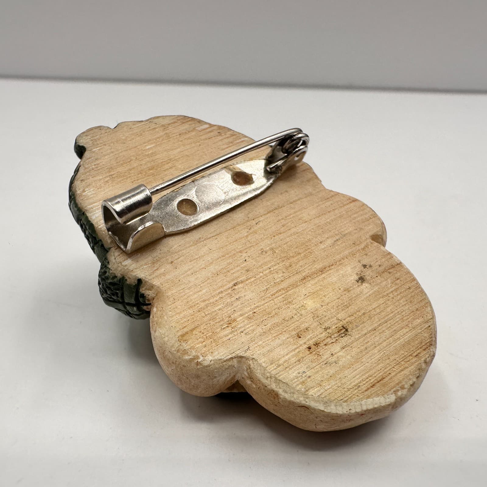 Vintage 90s Snowman Brooch Set Painted Winter Holiday Pins Fashion Jewelry - Thumbnail 5