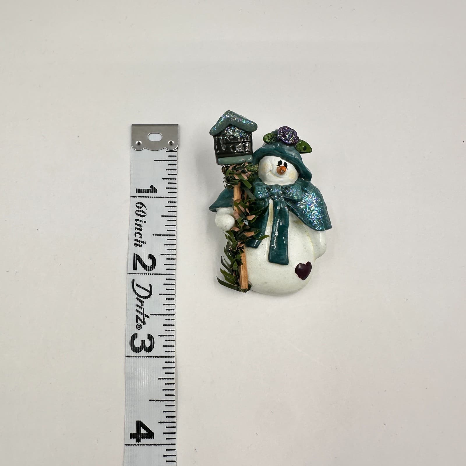 Vintage 90s Snowman Brooch Set Jingle All The Way Bells Christmas Holiday Pins - Thumbnail 11