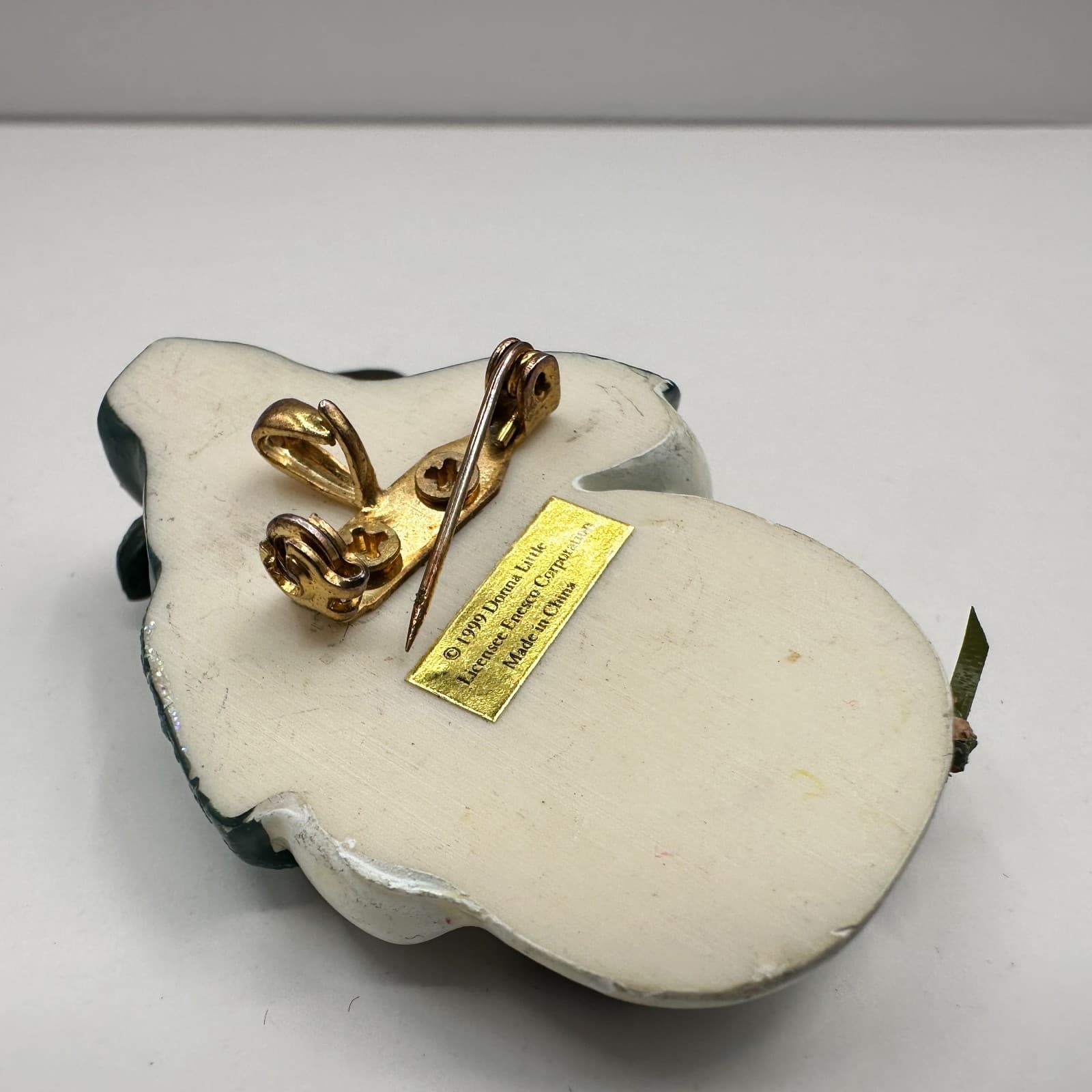 Vintage 90s Snowman Brooch Set Jingle All The Way Bells Christmas Holiday Pins - Thumbnail 5