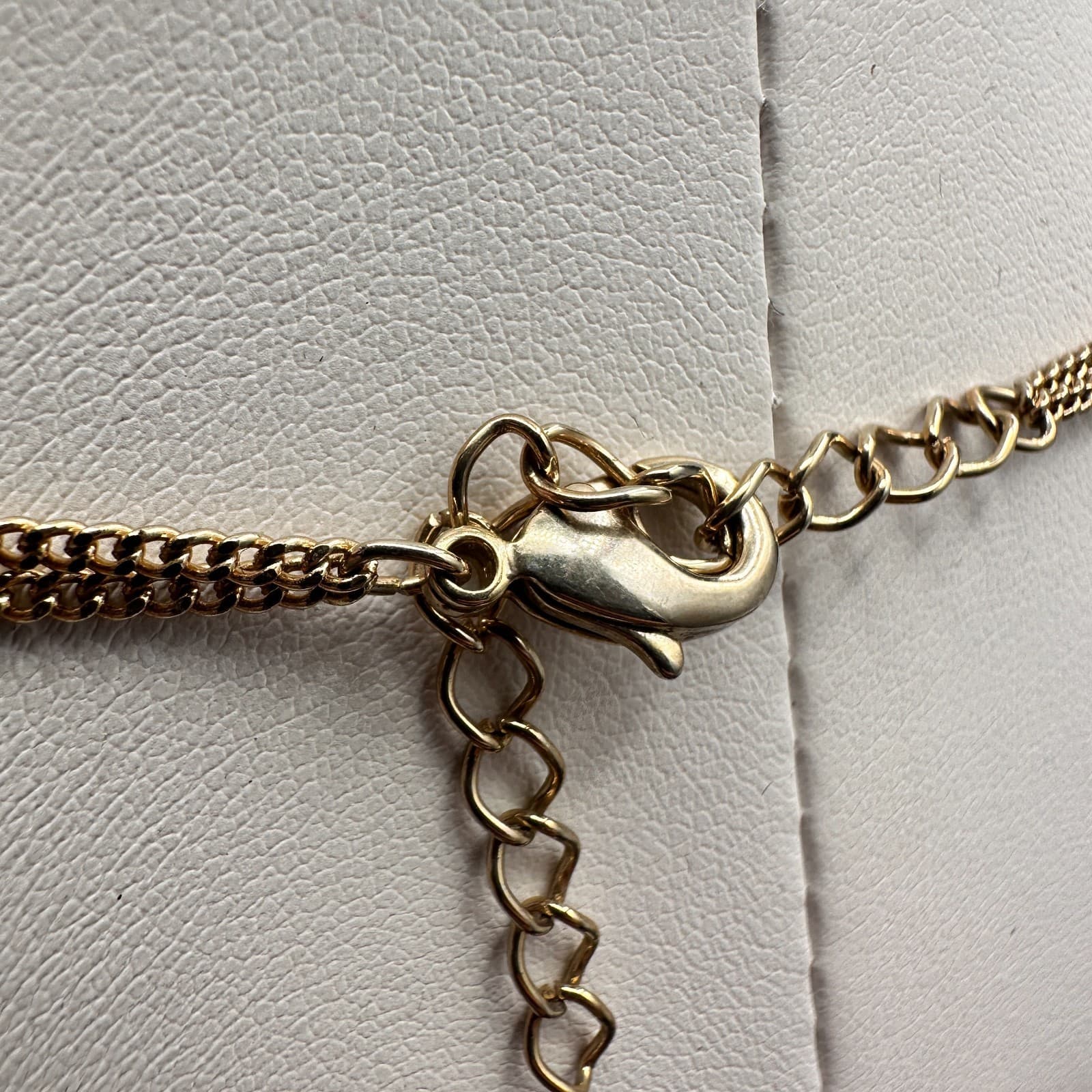 Vintage 90s Gold Tone Layered Hexagon Bar Statement Necklace Geometric Style - Thumbnail 8