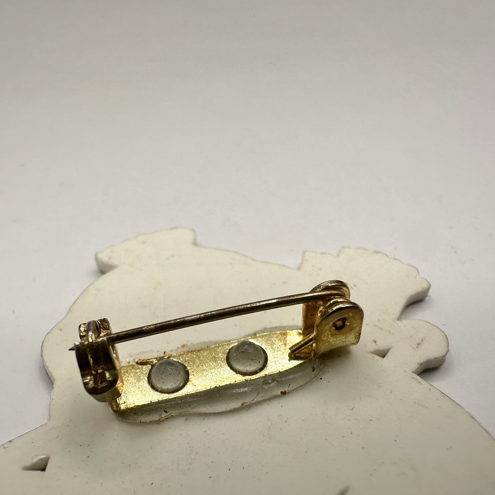 Vintage 90s Krazy Sues Kreations Snowman Gingerbread Pin Brooch Set Glitter Art - Thumbnail 7