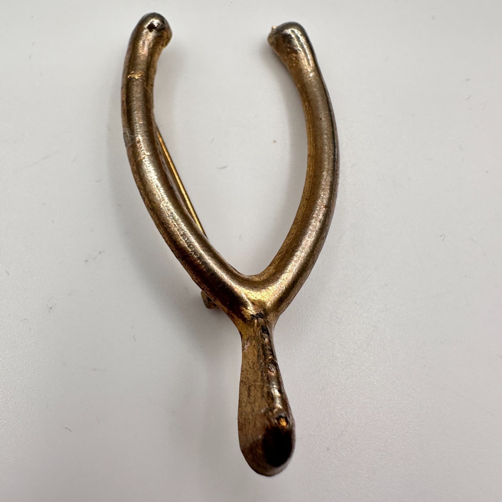 Vintage 80s Gold Tone Minimalist Brooch Pin Women's Classic Fashion Jewelry - Thumbnail 3