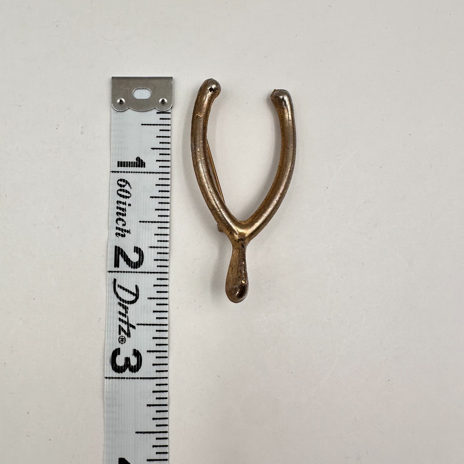 Vintage 80s Gold Tone Minimalist Brooch Pin Women's Classic Fashion Jewelry - Thumbnail 6