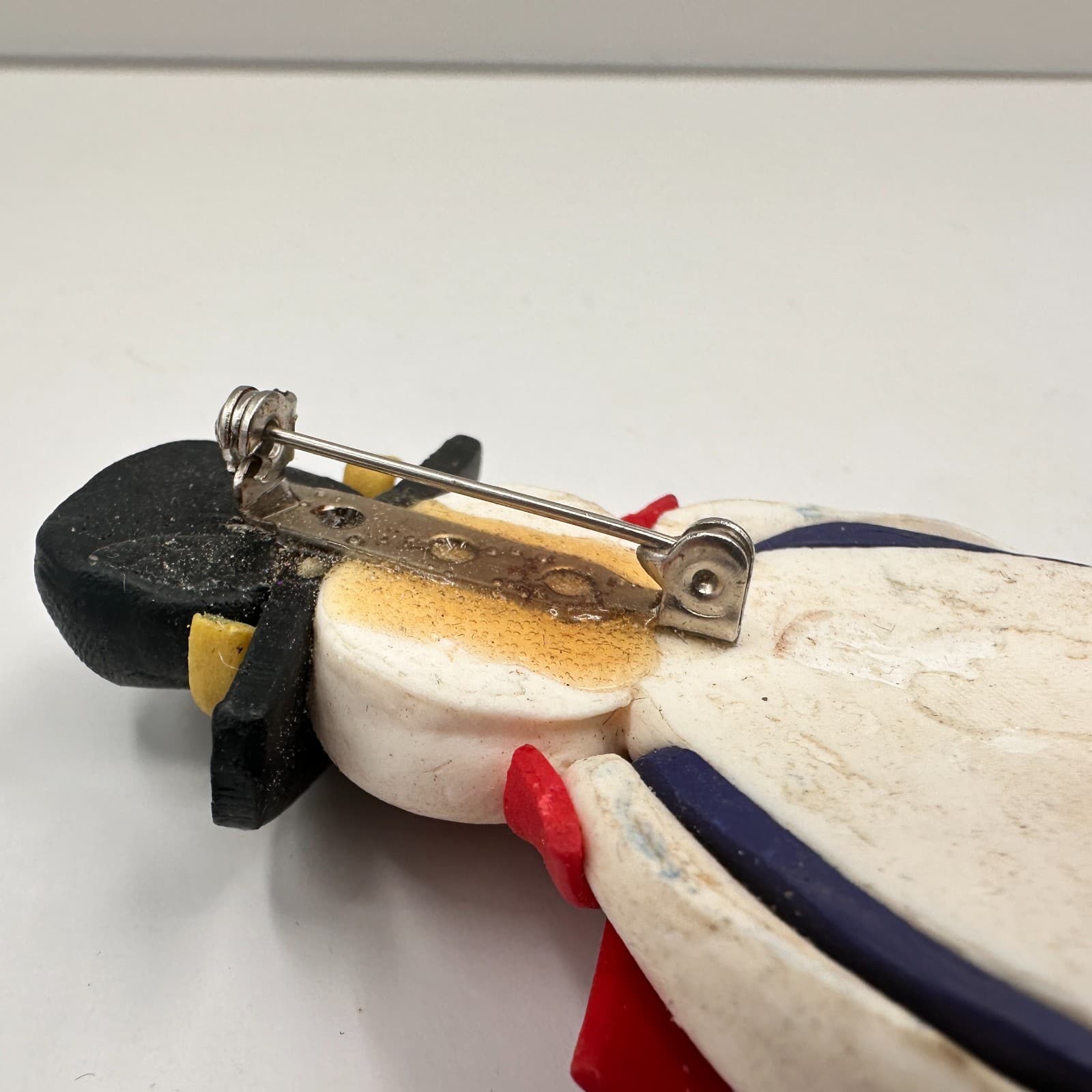 Vintage 90s Snowman Brooch Set Painted Winter Holiday Pins Fashion Jewelry - Thumbnail 5