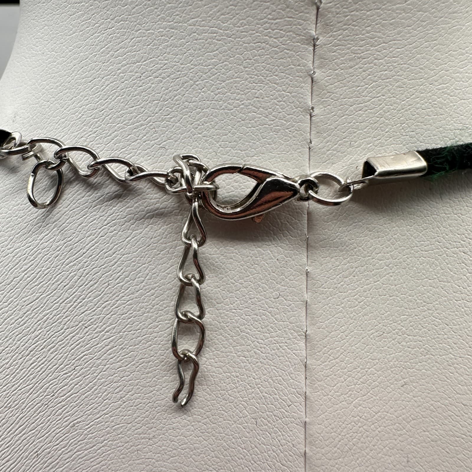 Vintage 90s Millefiori Art Glass Cross Pendant Necklace Multicolor Boho Cord - Thumbnail 6