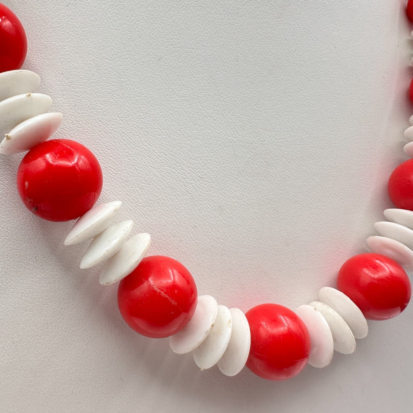 Vintage 80s Retro Beaded Necklace Statement Boho Women's Classic Fashion Jewelry - Thumbnail 3