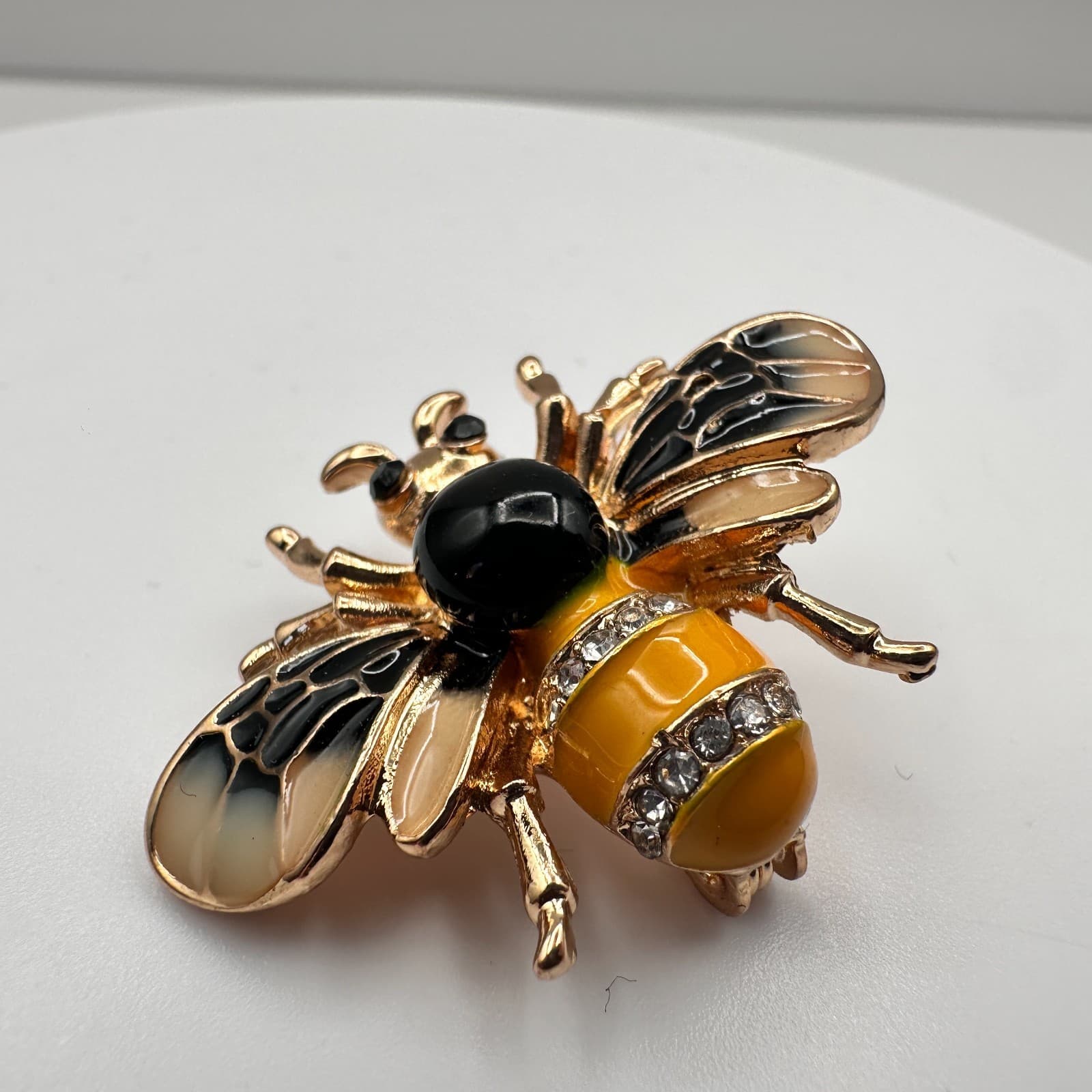 Vintage 90s Bee Happy Keychain & Bee Brooch Pin Set Women's Classic Jewelry - Thumbnail 6