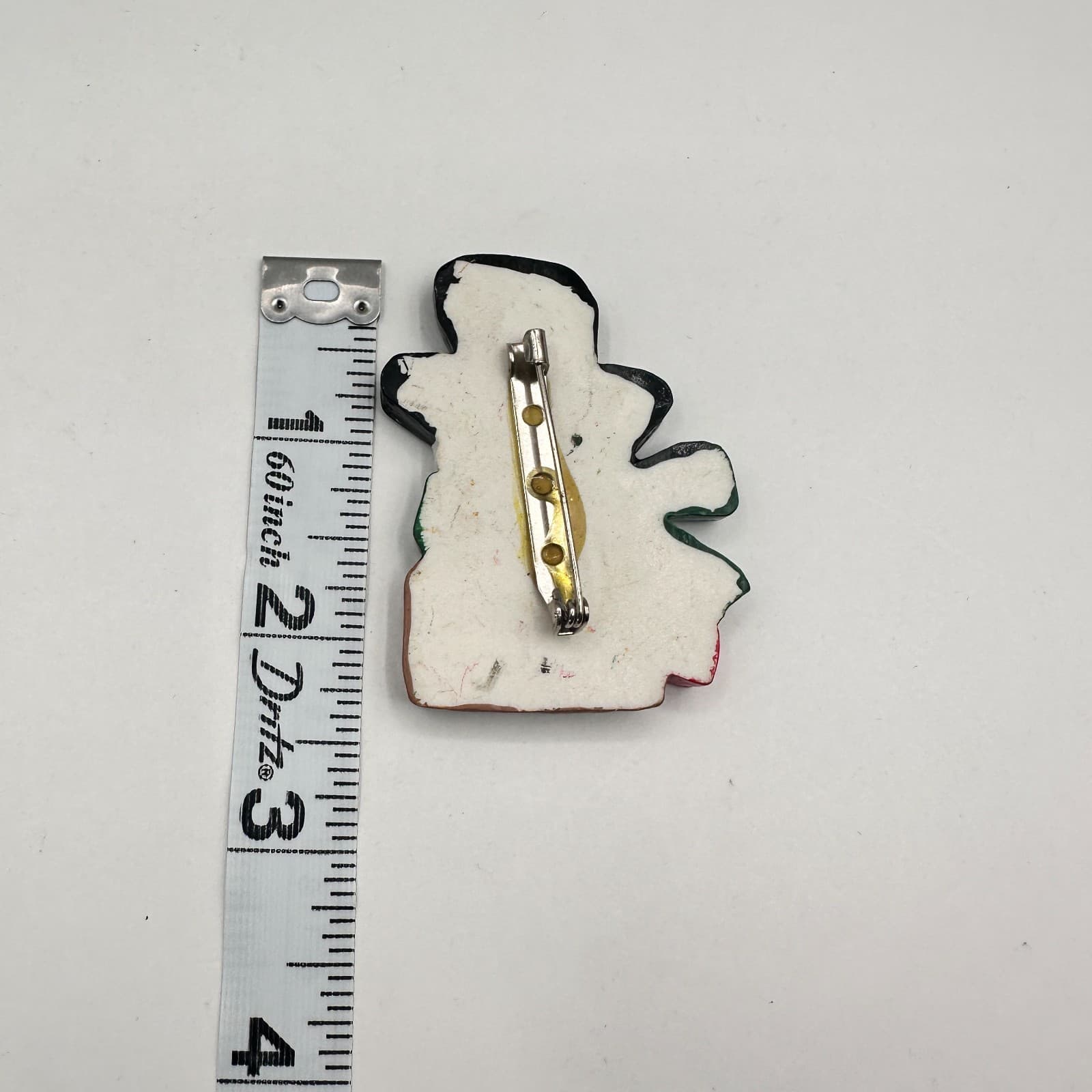 Vintage 90s Snowman Snow Happens Brooch Pin Cardinal Bird Winter Classic Jewelry - Thumbnail 7