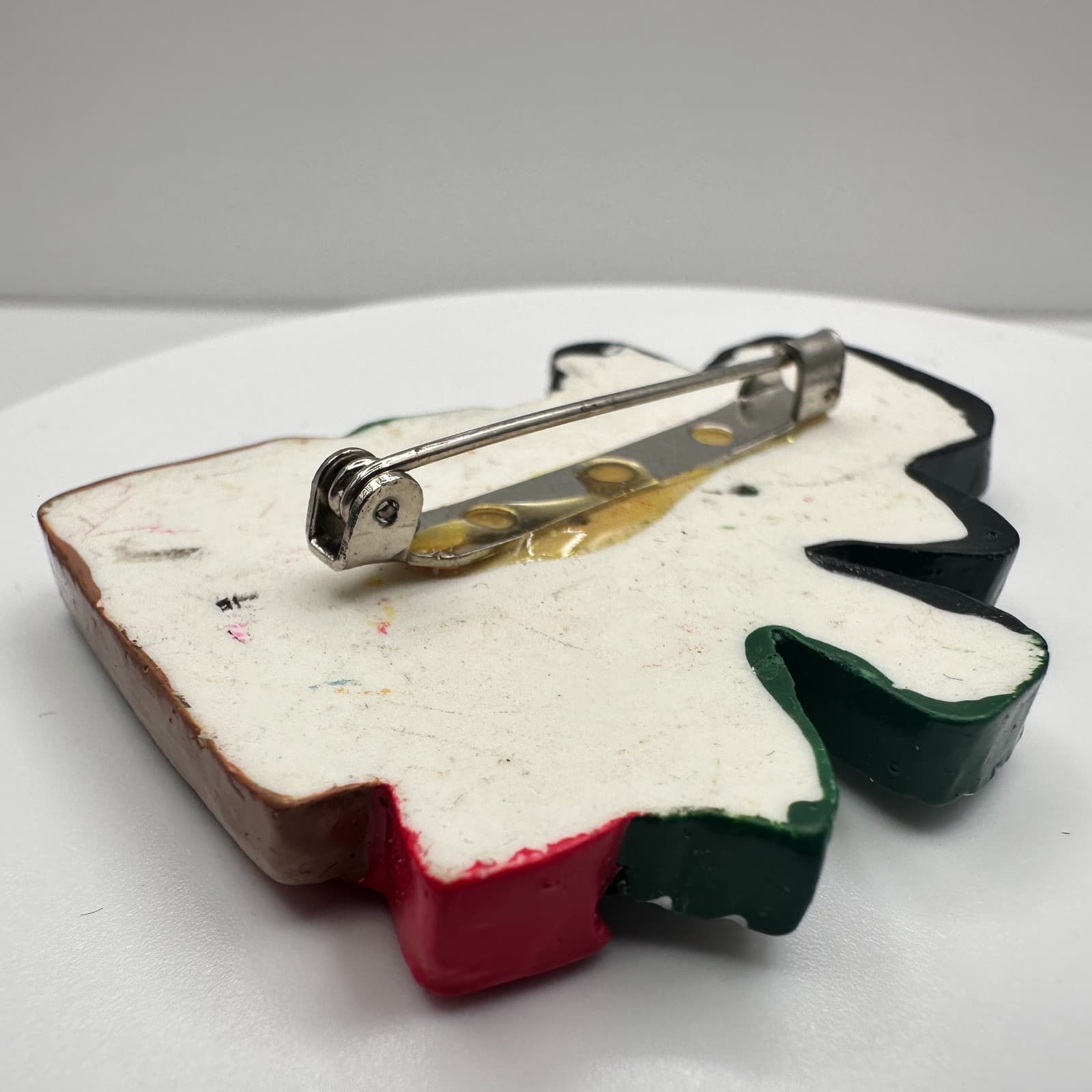 Vintage 90s Snowman Snow Happens Brooch Pin Cardinal Bird Winter Classic Jewelry - Thumbnail 6