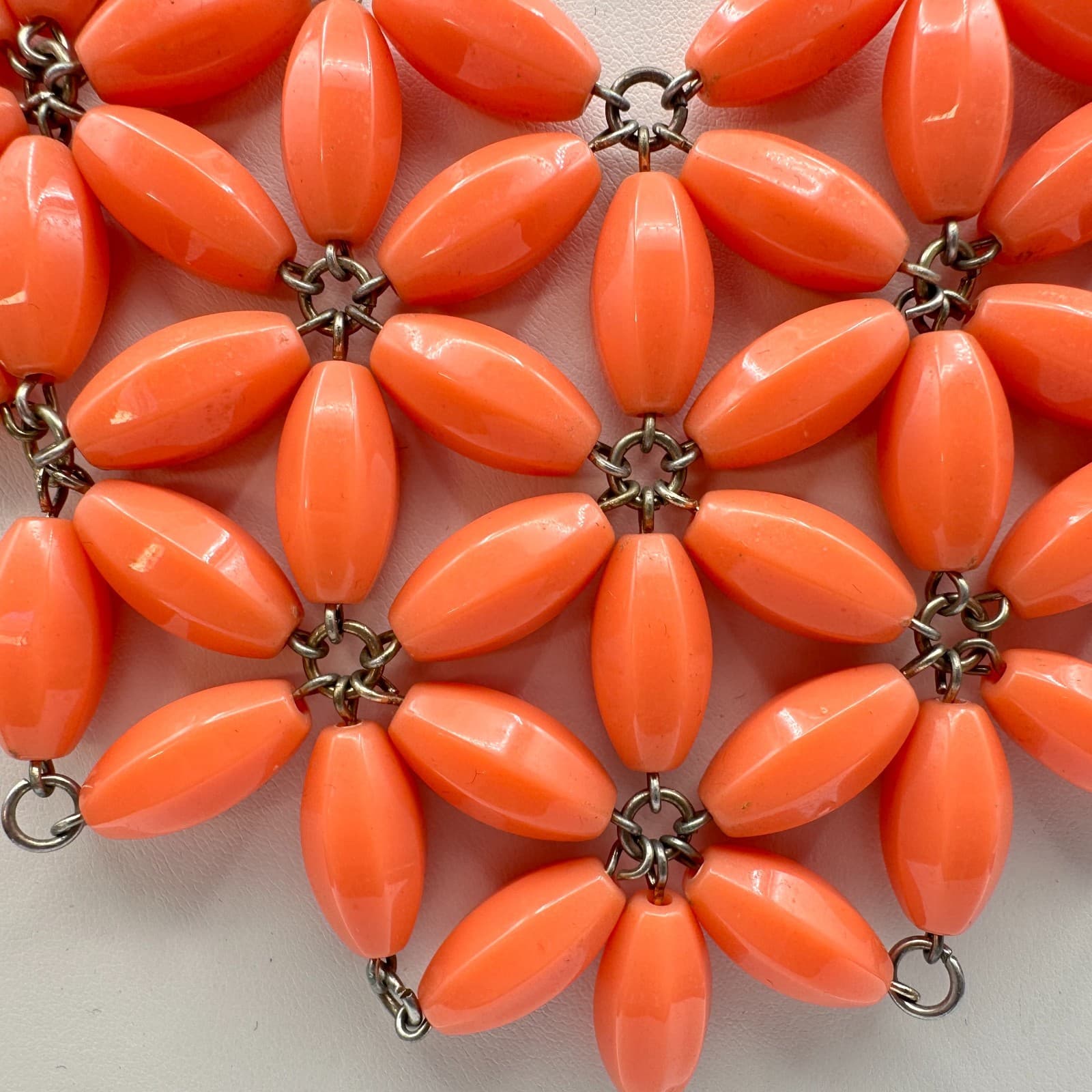 Vintage 90s ILY Couture Floral Beaded Bib Statement Necklace Women's Jewelry - Thumbnail 4