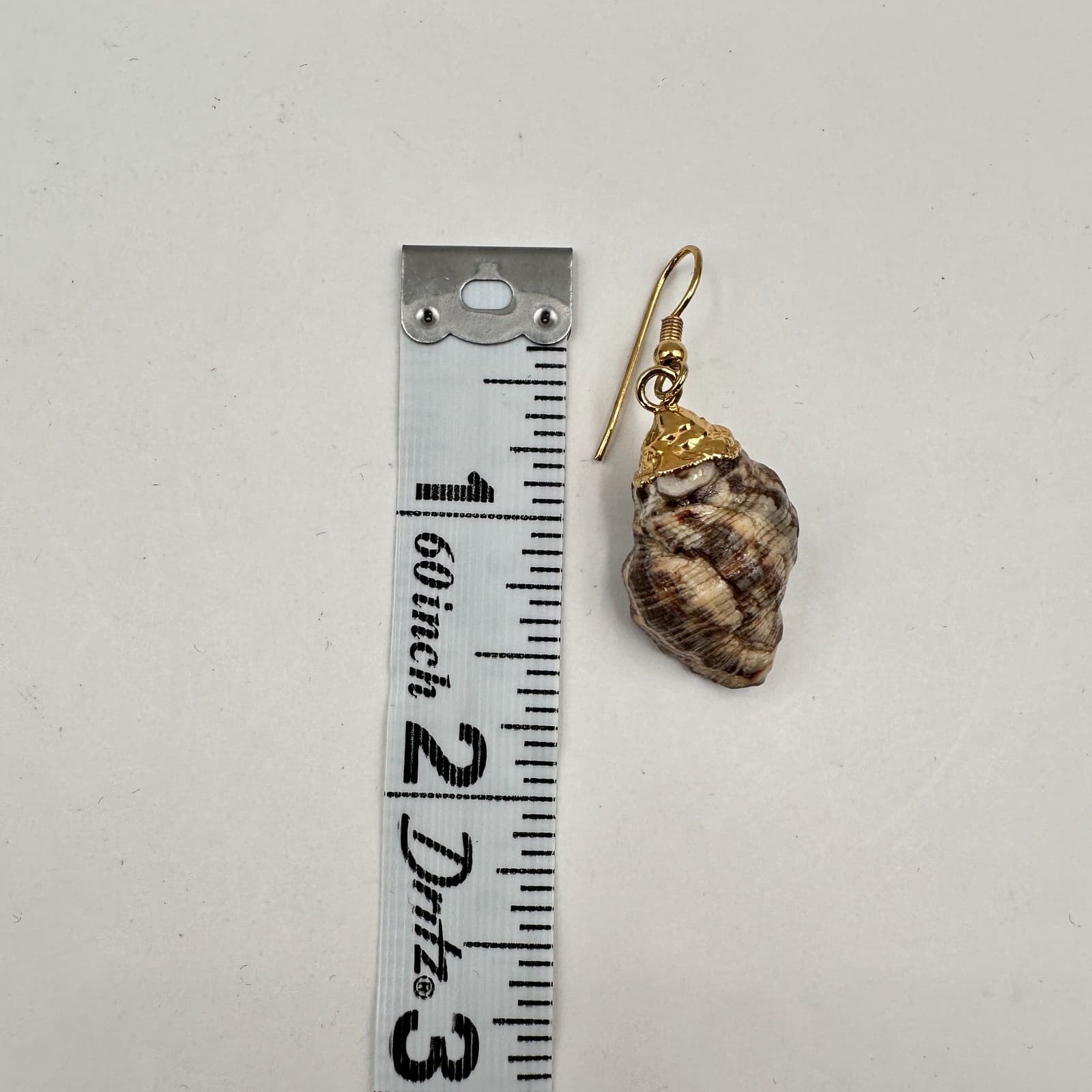 Vintage 90s Sea Shell Dangle Earrings Set of 2 Gold Tone Boho Beach Jewelry - Thumbnail 9