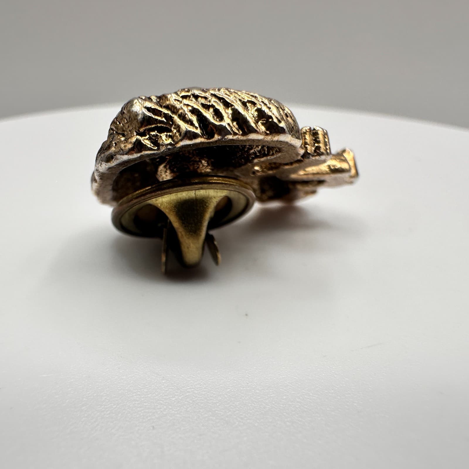 Vintage 70s Gold Tone Troll Doll Charm Pendant Pin Brooch Good Luck Gift Jewelry - Thumbnail 5