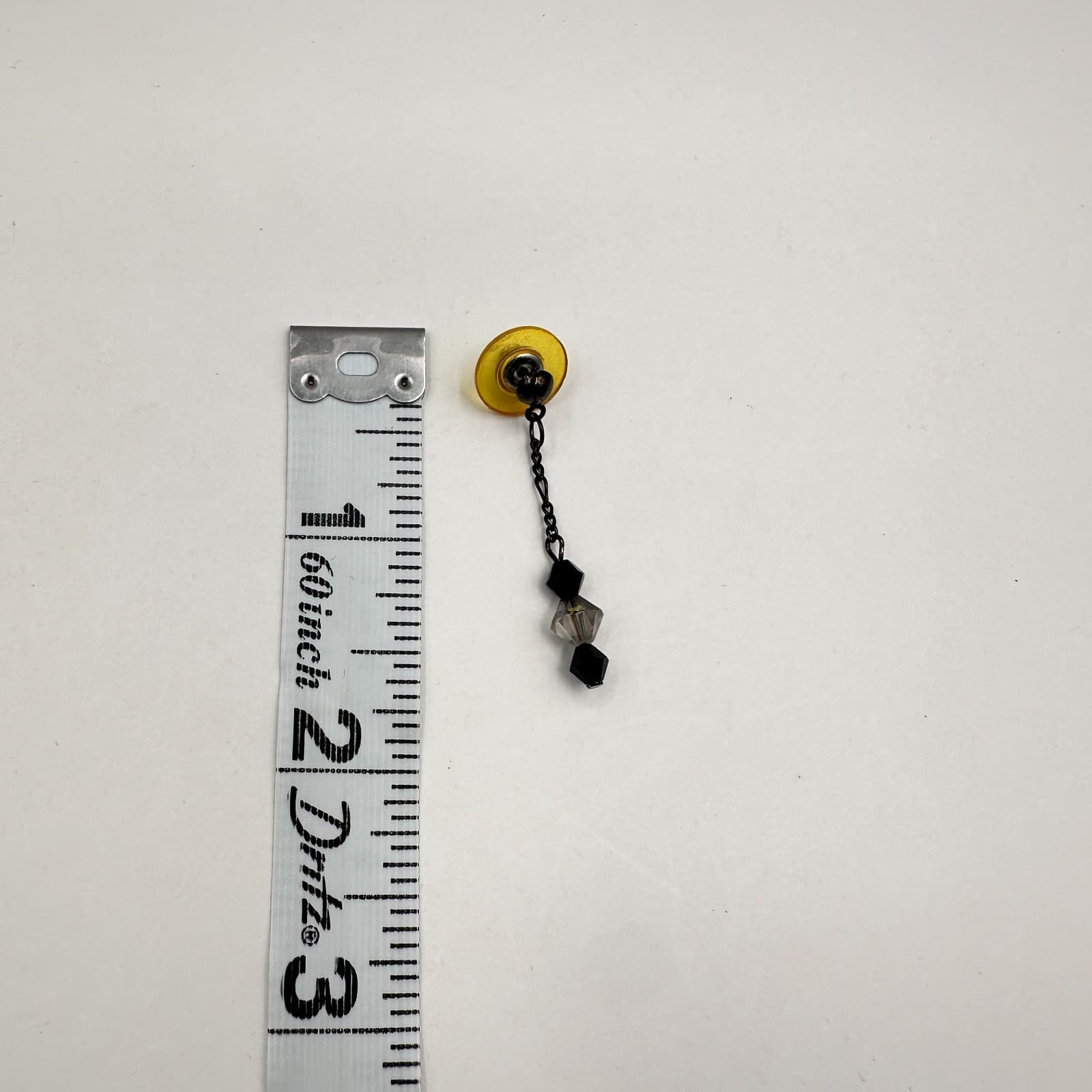 Vintage Y2K Black & Clear Crystal Dangle Earrings Women's Classic Jewelry - Thumbnail 6