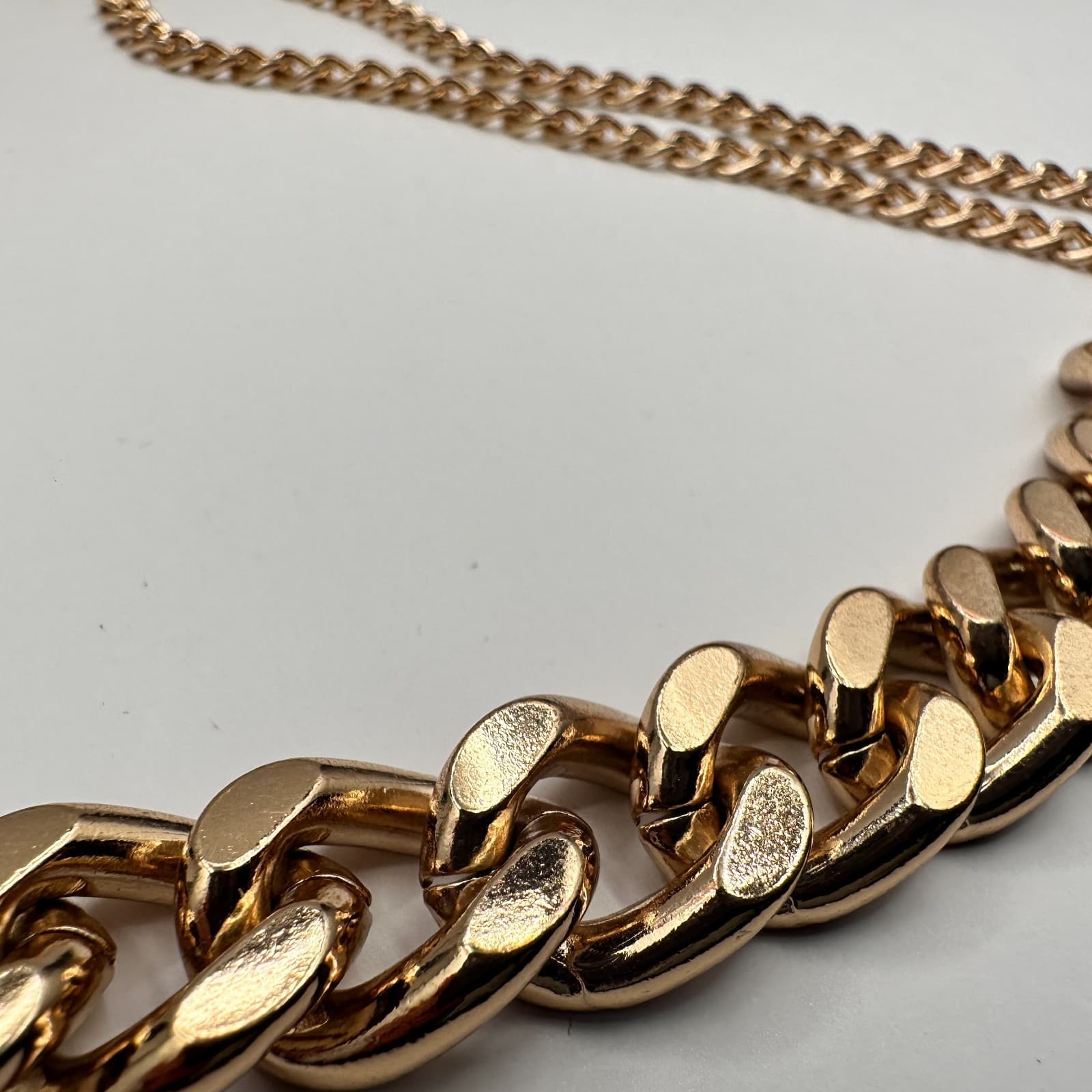 Vintage Y2K Chunky Gold Tone Belly Chain Multi-Layer Layered Statement Jewelry - Thumbnail 5