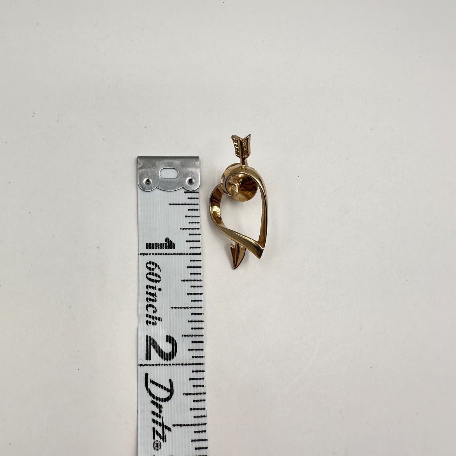 Vintage 80s AVON Love Struck Gold Tone Heart Arrow Brooch Pin Cupid Gift Jewelry - Thumbnail 8