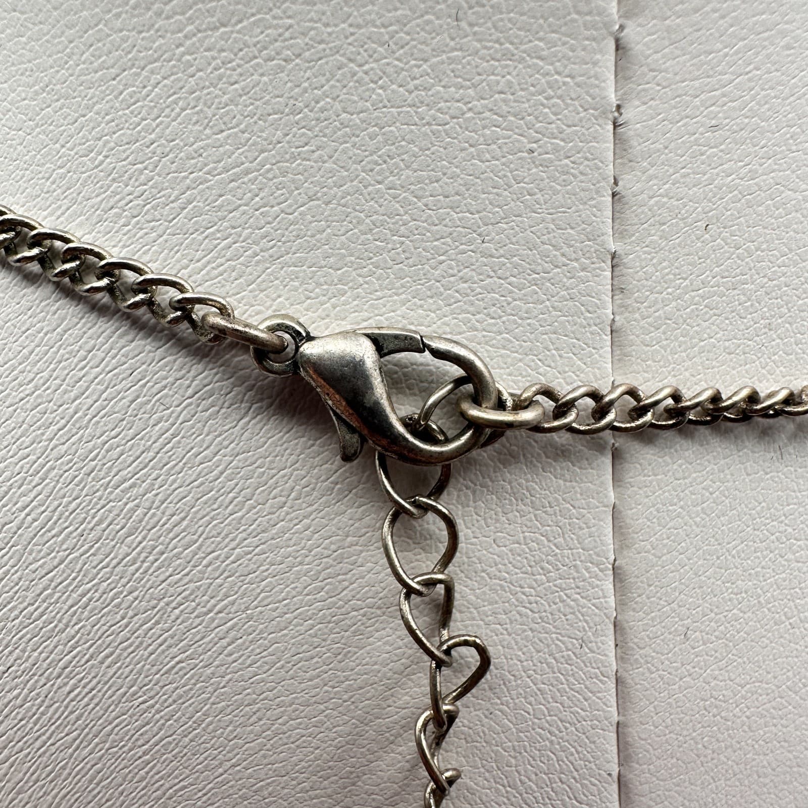 Vintage Y2K Multi Stand Necklace Silver Tone Faux Turquoise Blue Stone Jewelry - Thumbnail 8