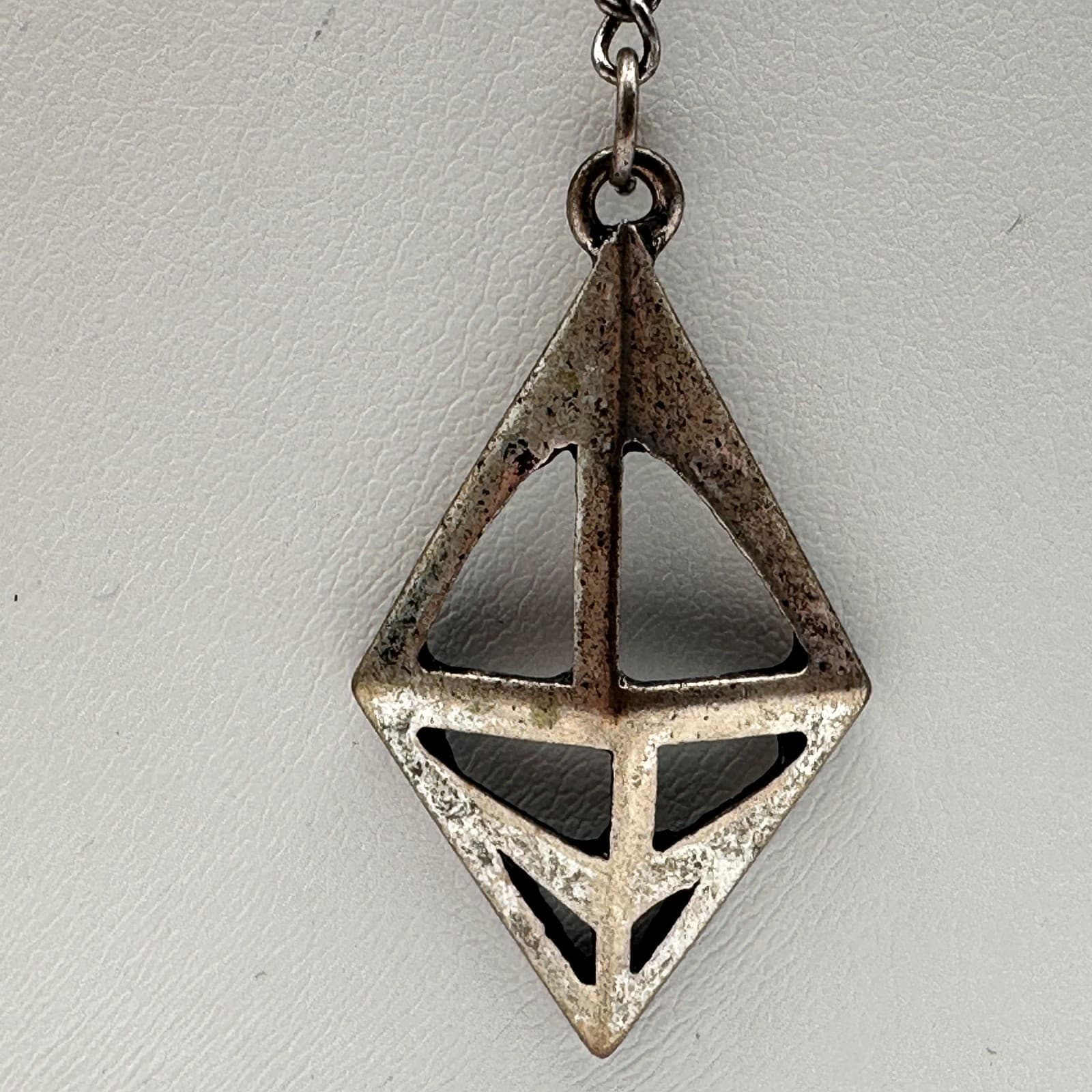 Vintage Y2K Multi Stand Necklace Silver Tone Faux Turquoise Blue Stone Jewelry - Thumbnail 6