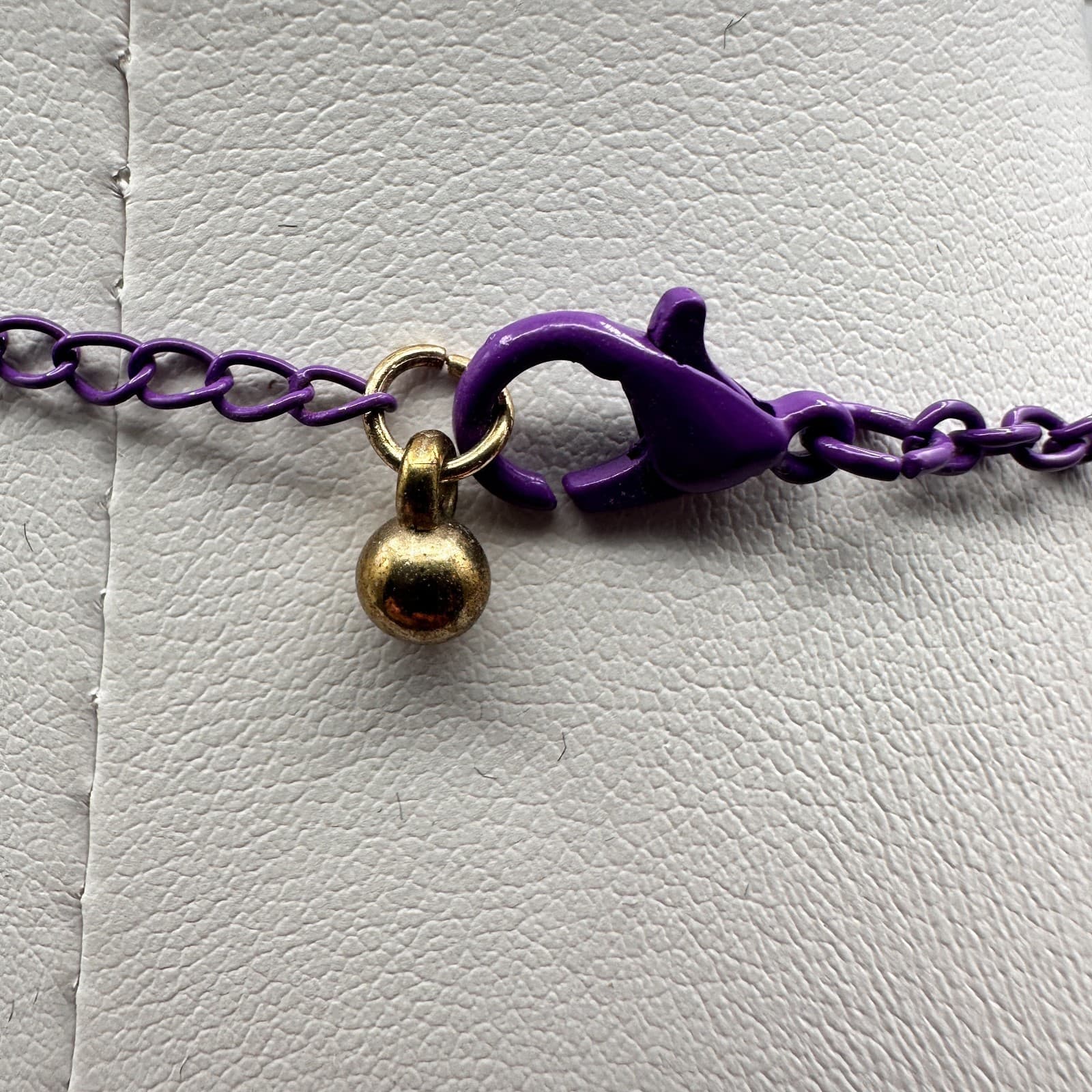 Vintage Y2K Jojo Siwa Unicorn Necklace Purple Chain Glitter Heart Charm Jewelry - Thumbnail 6