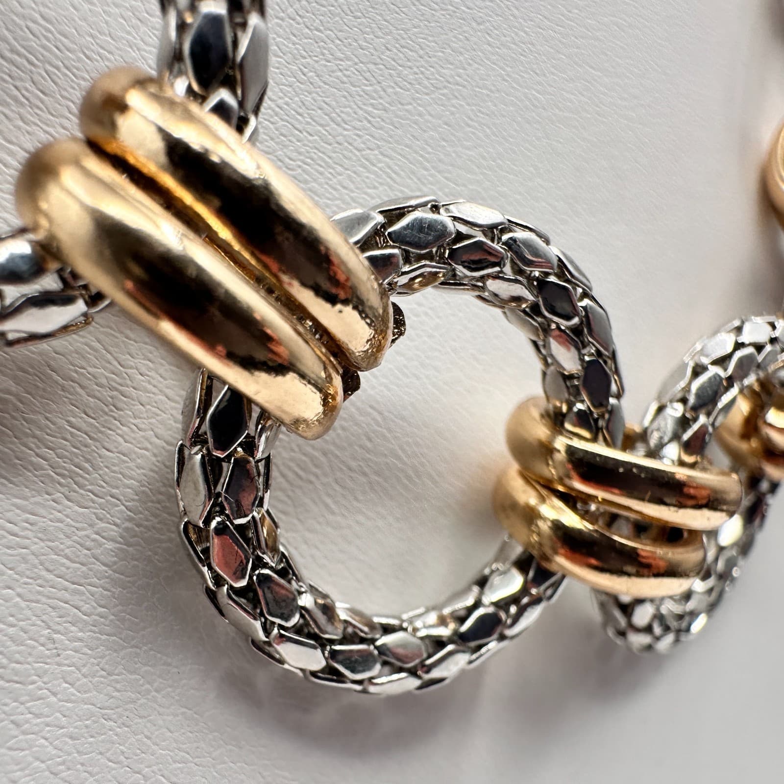 Vintage Y2K Alfani Textured Pebble Link Chain Necklace Women's Classic Jewelry - Thumbnail 5