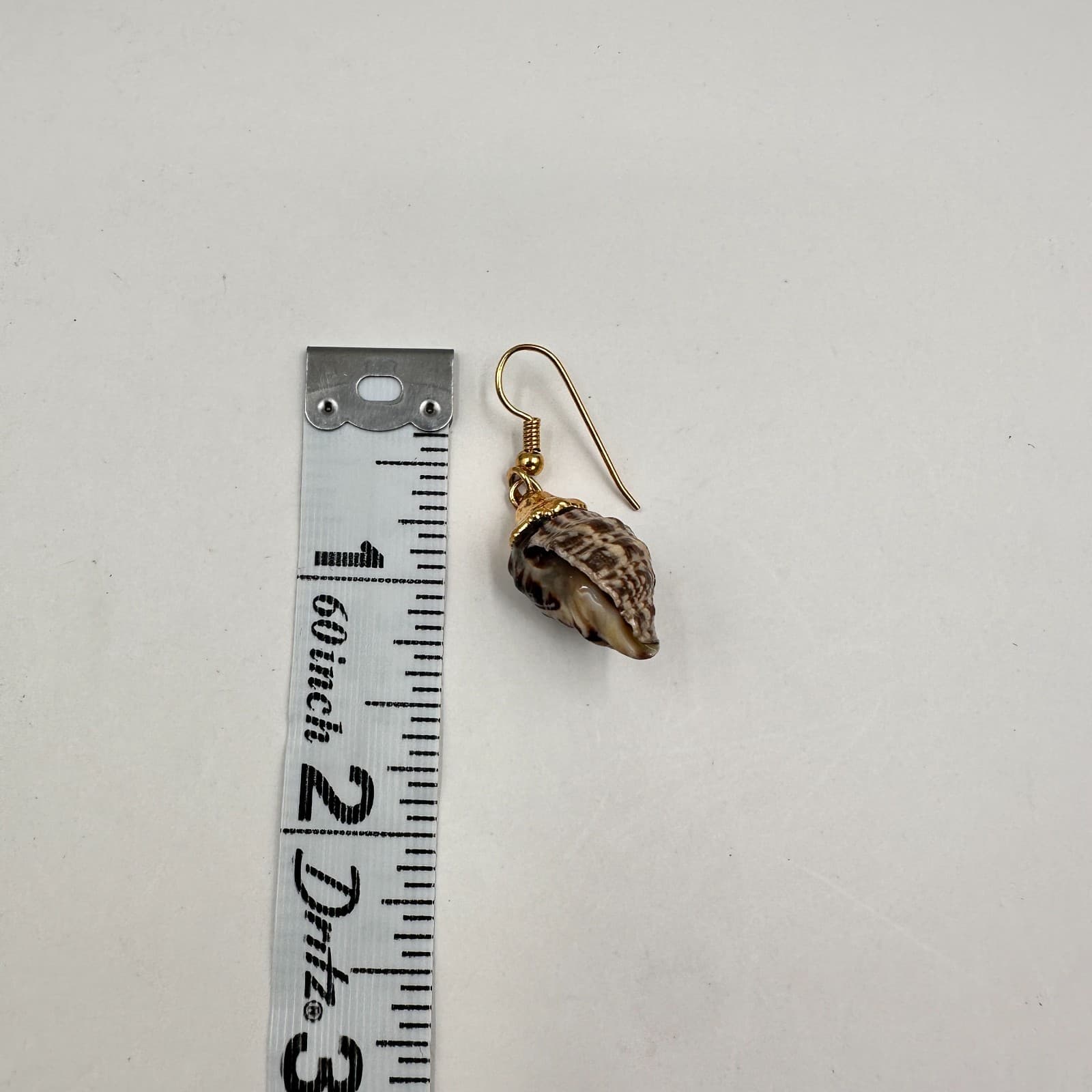 Vintage 90s Sea Shell Dangle Earrings Gold Tone Beach Women's Classic Jewelry - Thumbnail 8