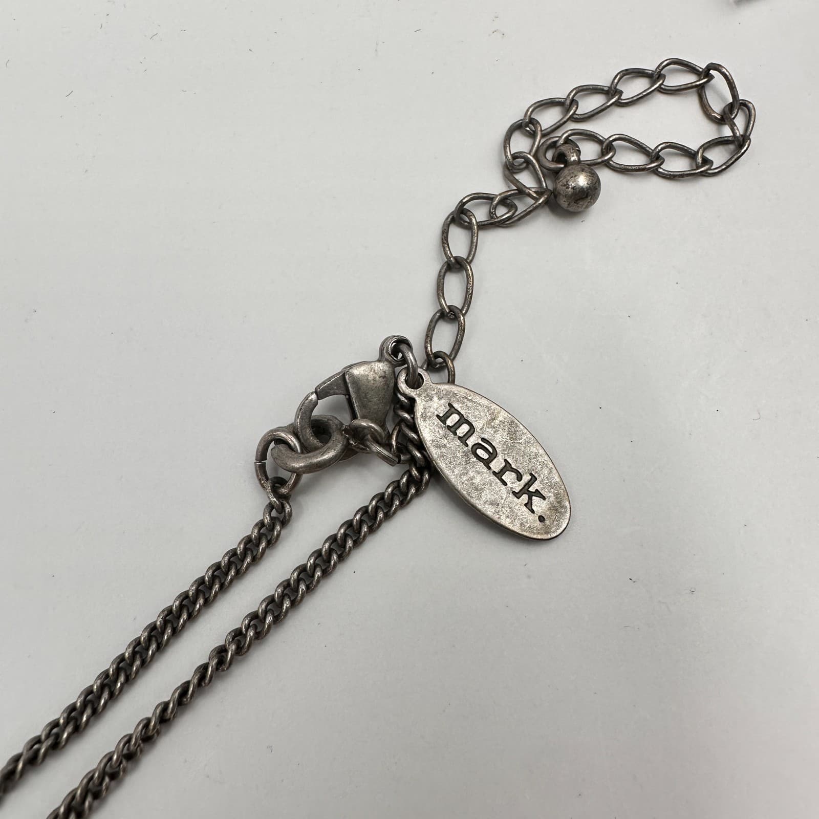 Vintage 90s Mark Silver Tone Ball Beaded Statement Necklace Women's Jewelry - Thumbnail 9