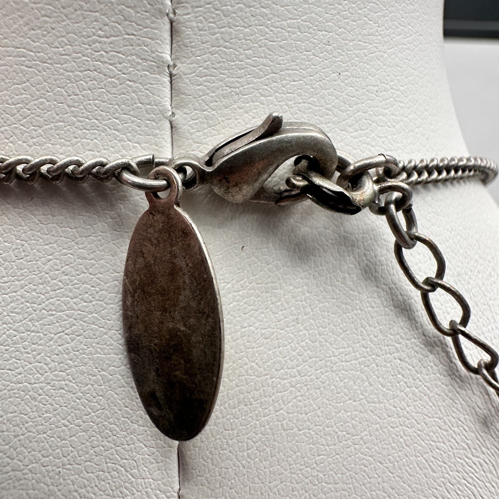 Vintage 90s Mark Silver Tone Ball Beaded Statement Necklace Women's Jewelry - Thumbnail 8