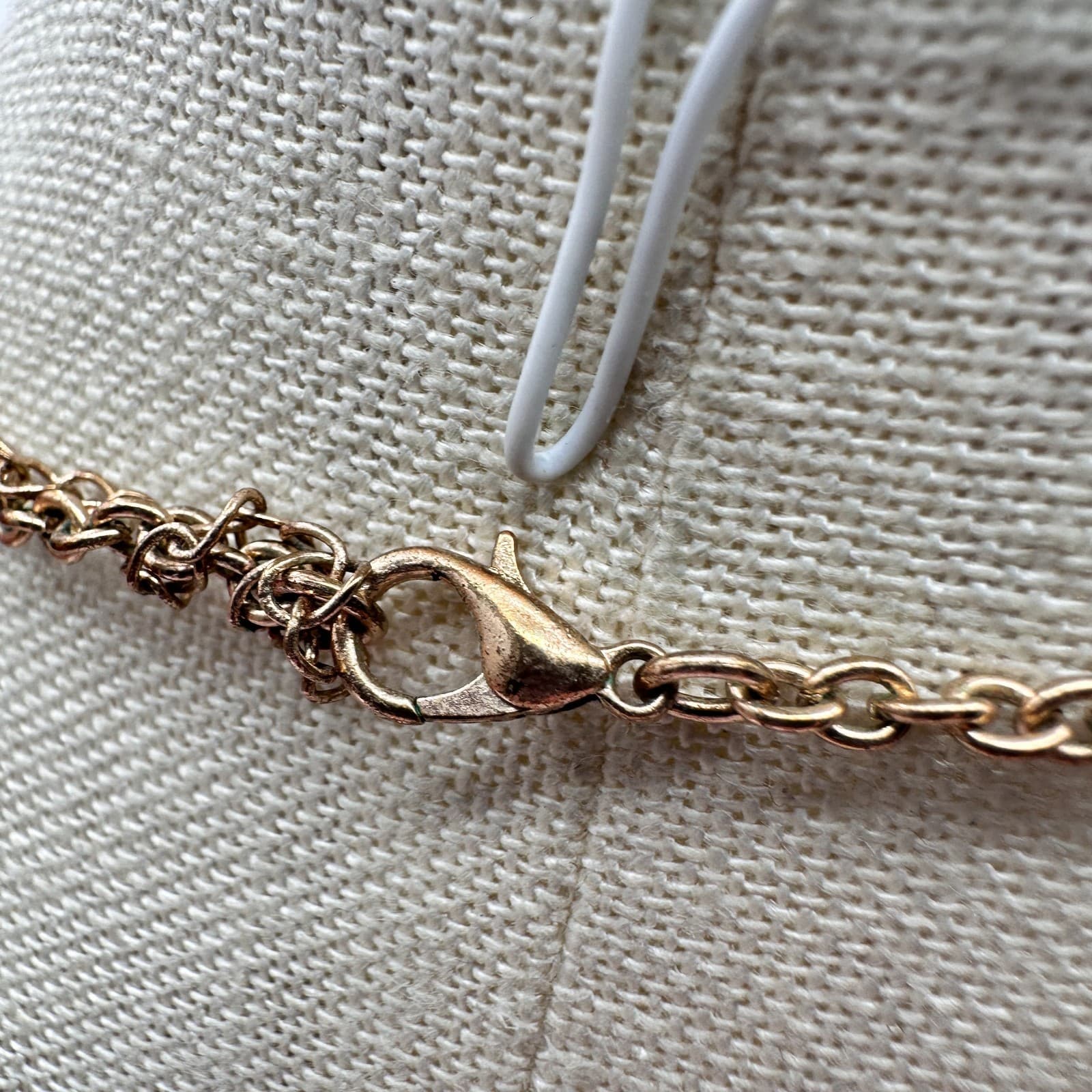 Vintage 90s Gold Tone Black Lava Rock Beaded Necklace Women's Jewelry - Thumbnail 8