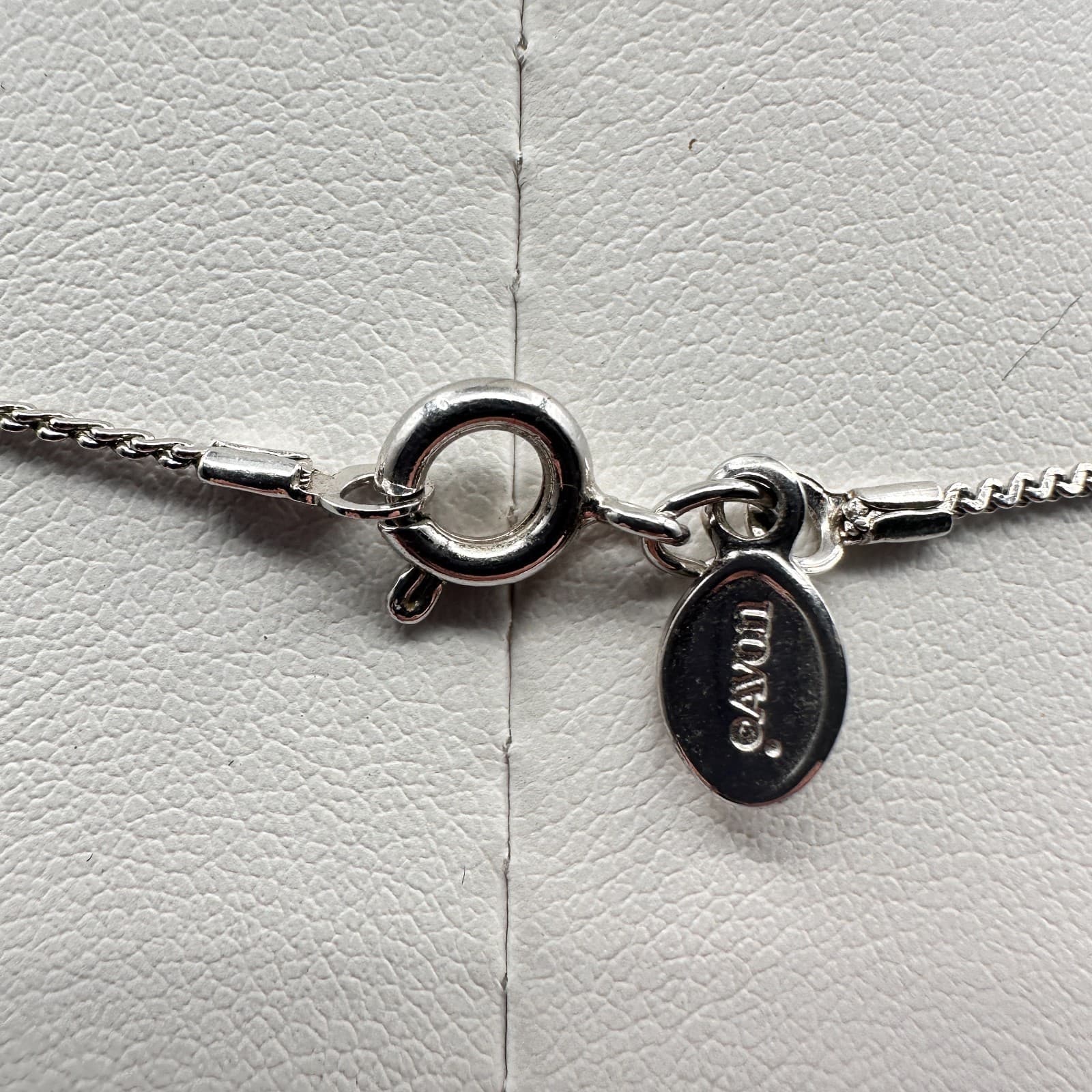 Vintage 90s Avon Silver Tone Station Chain Necklace Women's Statement Jewelry - Thumbnail 5