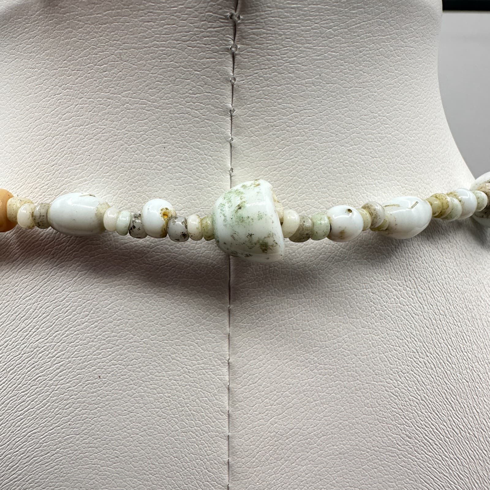 Vintage 90s Earth Tone Beaded Necklace Mixed Stone Boho Fashion Women's Jewelry - Thumbnail 10