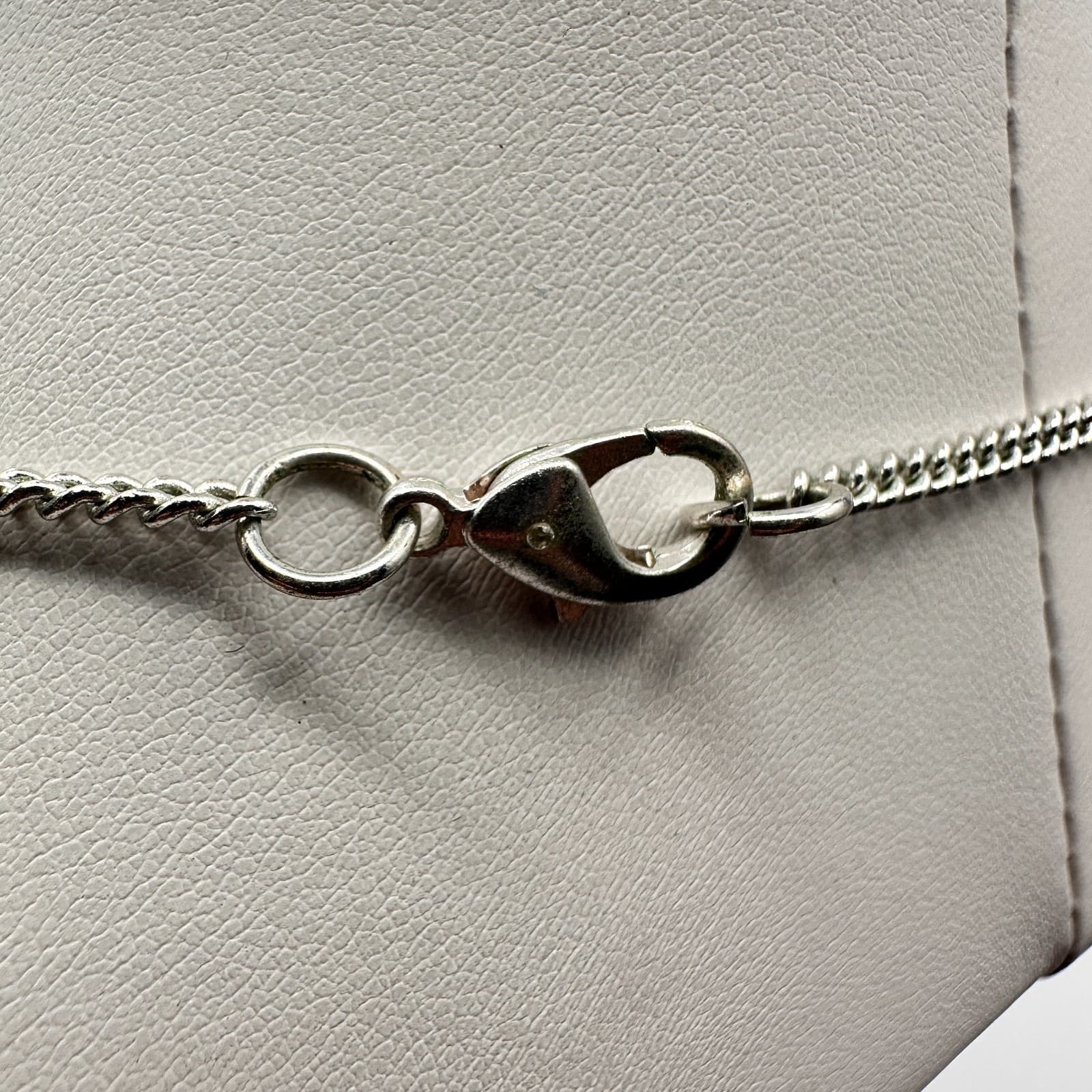 Vintage 90s Hammered Silver Tone Multi-Layer Teardrop Pendant Necklace Statement - Thumbnail 9