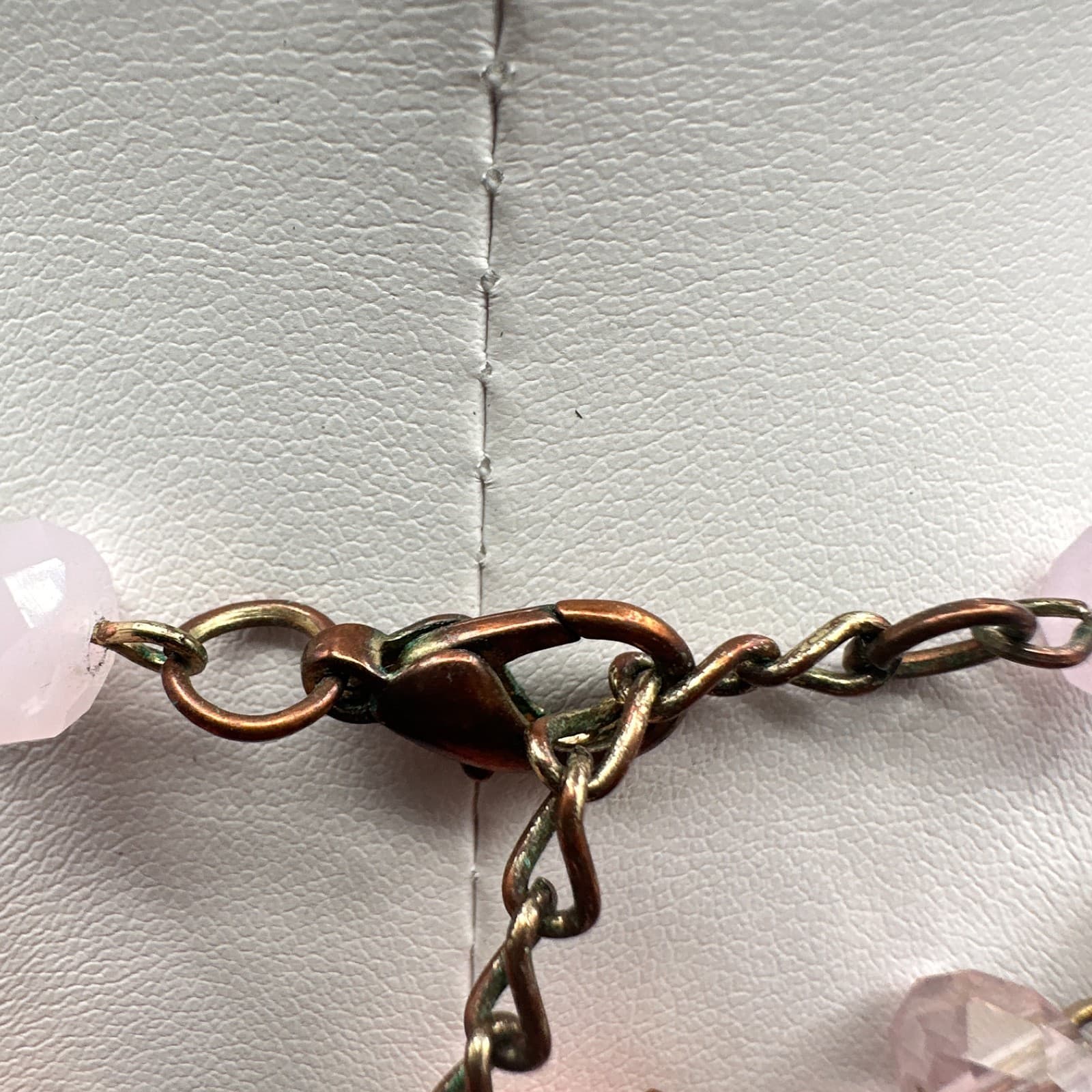 Vintage Multicolor Crystal Bead Double Strand Necklace Gold Tone 90s Jewelry - Thumbnail 7