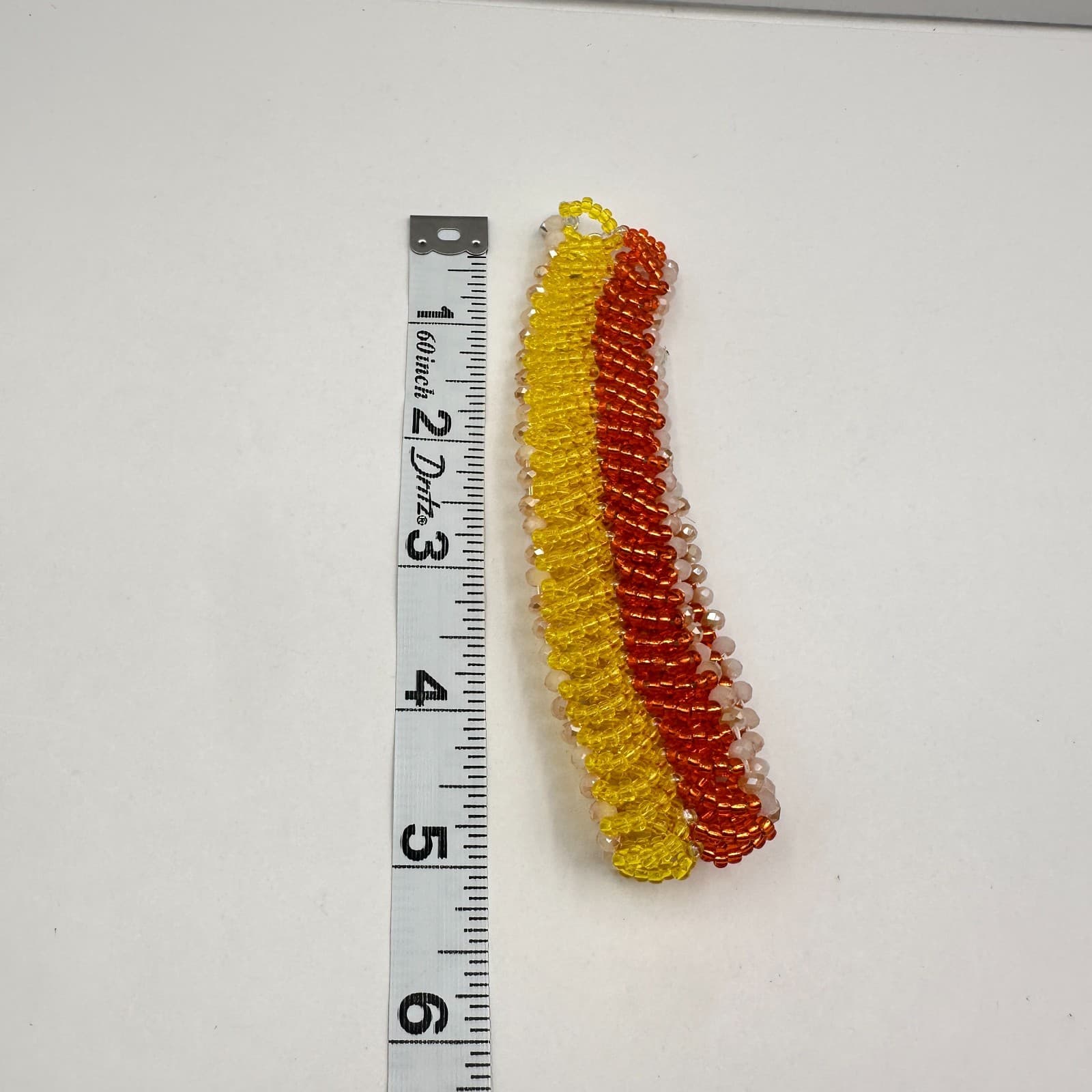 Vintage 90s Multicolor Seed Beaded Choker Necklace Silver Tone Women's Jewelry - Thumbnail 9