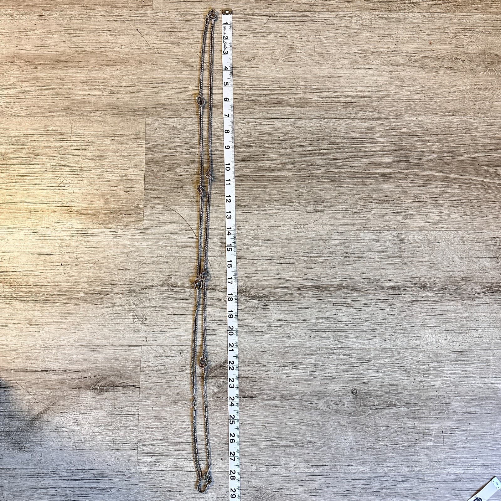 Vintage 90s Multi Strand Silver Tone Knotted Mesh Popcorn Chain Necklace Jewelry - Thumbnail 9