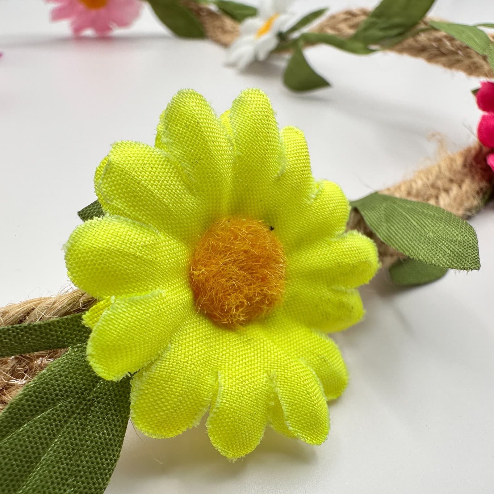 Vintage 80s Set Boohoo Daisy Flower Crown Headbands Beach Party Festival Jewelry - Thumbnail 7