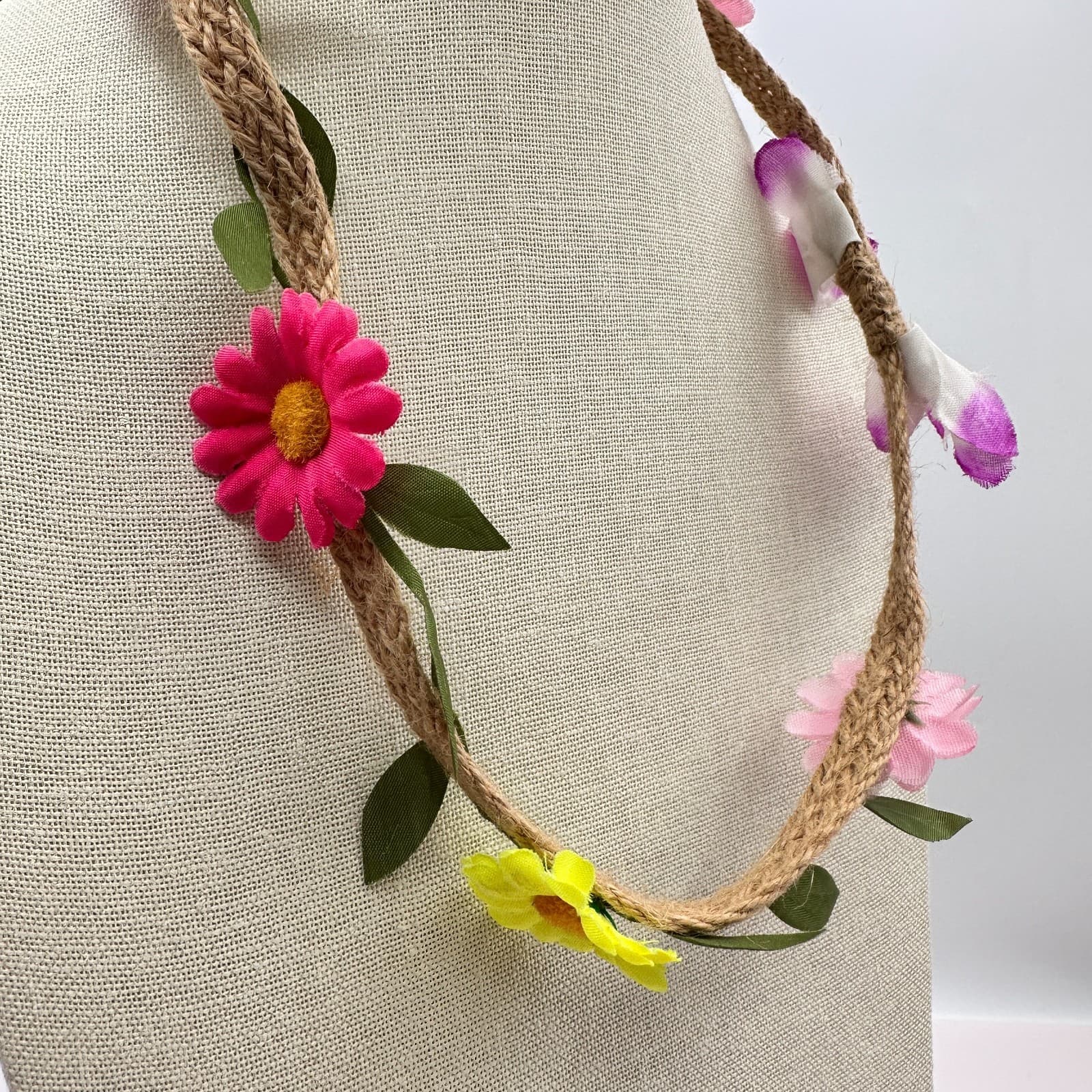 Vintage 80s Set Boohoo Daisy Flower Crown Headbands Beach Party Festival Jewelry - Thumbnail 16