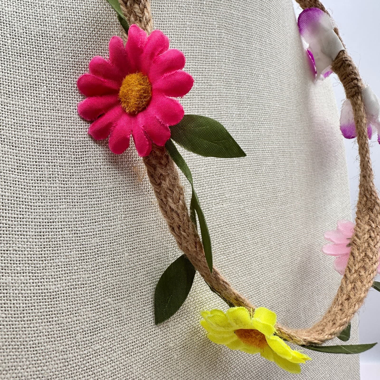 Vintage 80s Set Boohoo Daisy Flower Crown Headbands Beach Party Festival Jewelry - Thumbnail 17