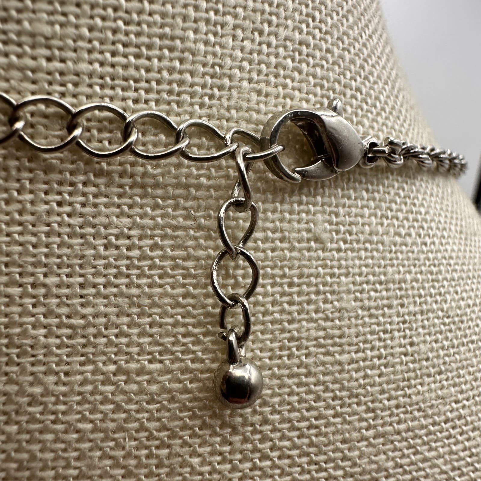 Vintage 80s Pop Art Geometric Statement Necklace Pink Blue Black Enamel Jewelry - Thumbnail 8