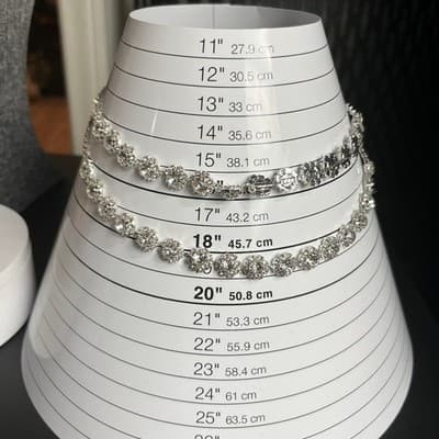 VTG Rhinestone Set: Double Layer Necklace, 3-Drop Earring, Link Bracelet Classic - Thumbnail 14