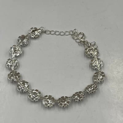 VTG Rhinestone Set: Double Layer Necklace, 3-Drop Earring, Link Bracelet Classic - Thumbnail 5