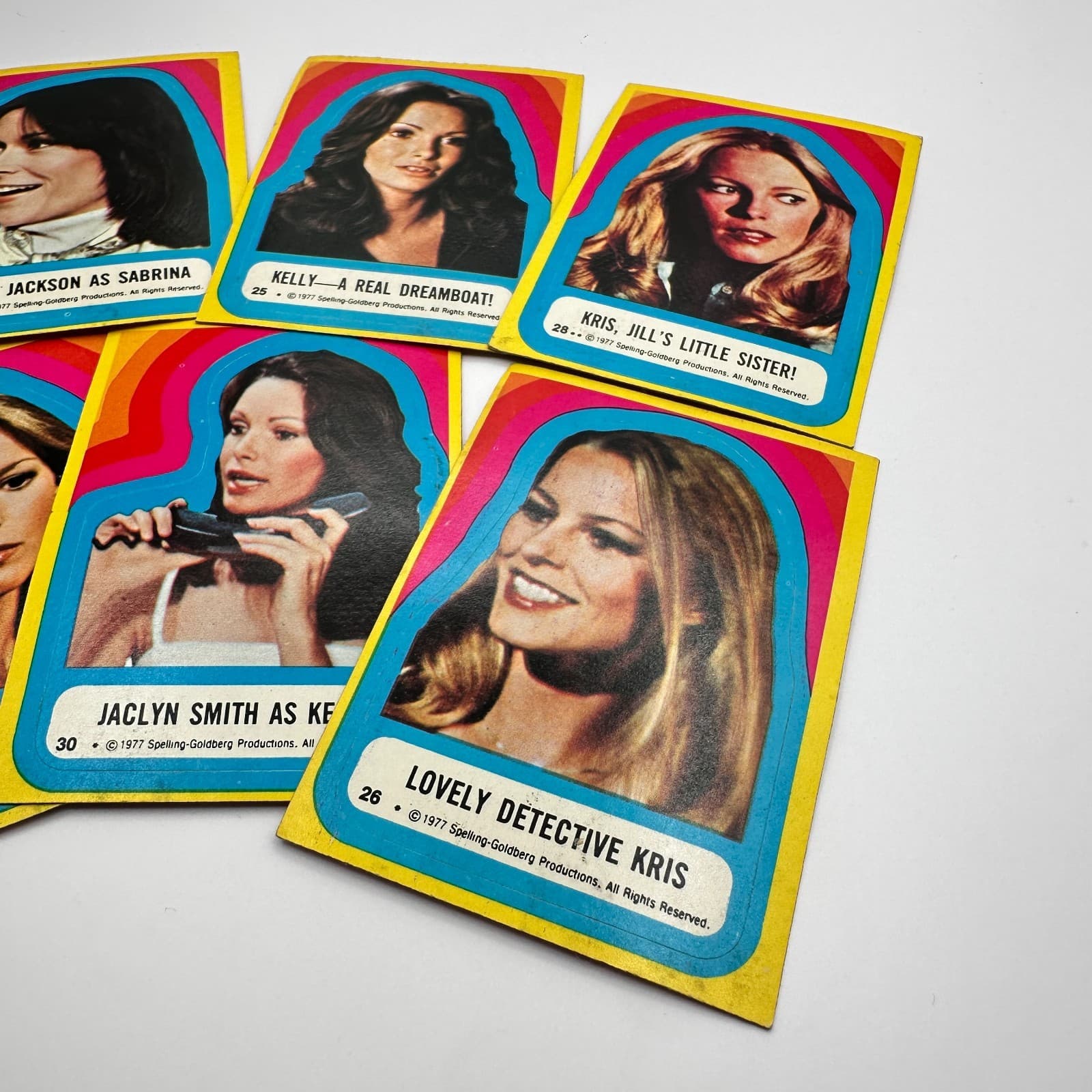 Vintage 1977 Charlies Angels Trading Cards Set of 6 Kate Jackson Jaclyn Smith - Thumbnail 4