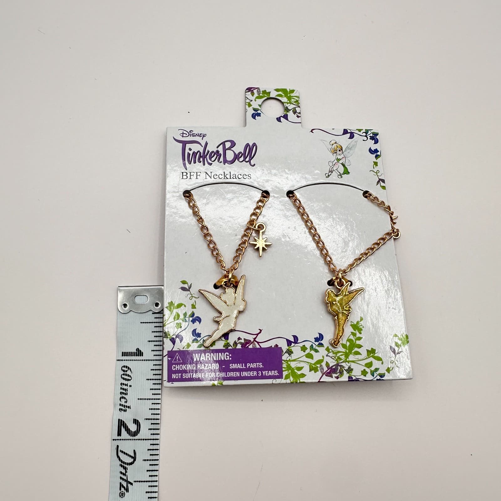 Vintage 80s Disney Tinker Bell BFF Best Forever Fairy Pendant Necklaces Jewelry - Thumbnail 6