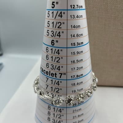 VTG Rhinestone Set: Double Layer Necklace, 3-Drop Earring, Link Bracelet Classic - Thumbnail 15