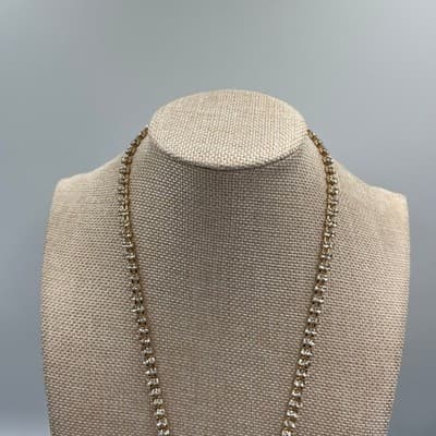 Vintage Gold Tone Rhinestone Jewelry Set Y Lariat Necklace & 3 Tennis Bracelets - Thumbnail 9