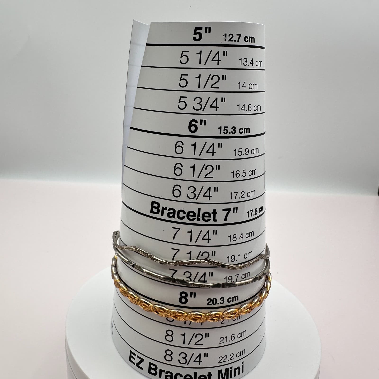 Vintage Y2K Silver/Gold Tone Textured Stackable Bangle Set Women's Jewelry - Thumbnail 7