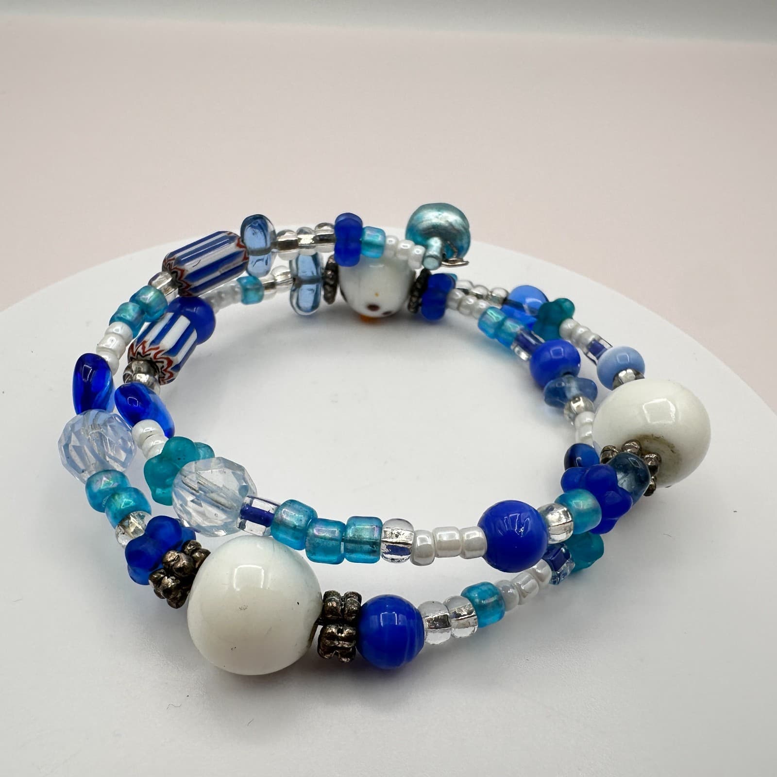 Vintage Y2K Snowman Beaded Wrap Bracelet Boho Women's Classic Fashion Jewelry - Thumbnail 2