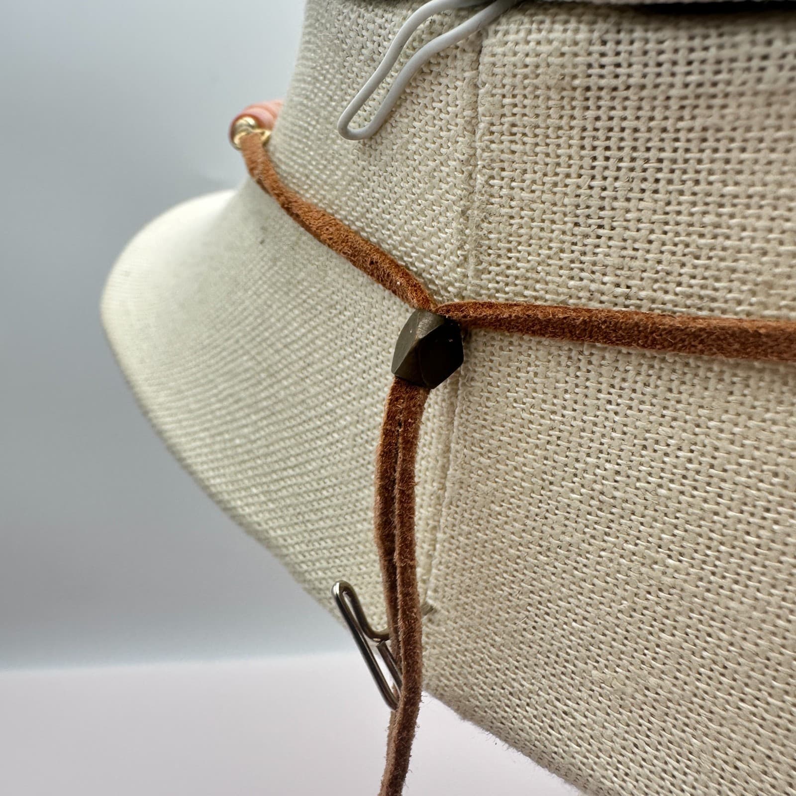 Vintage 80s Pink Peach Sunstone Gemstone Tassel Lariat Bead Necklace Jewelry - Thumbnail 6