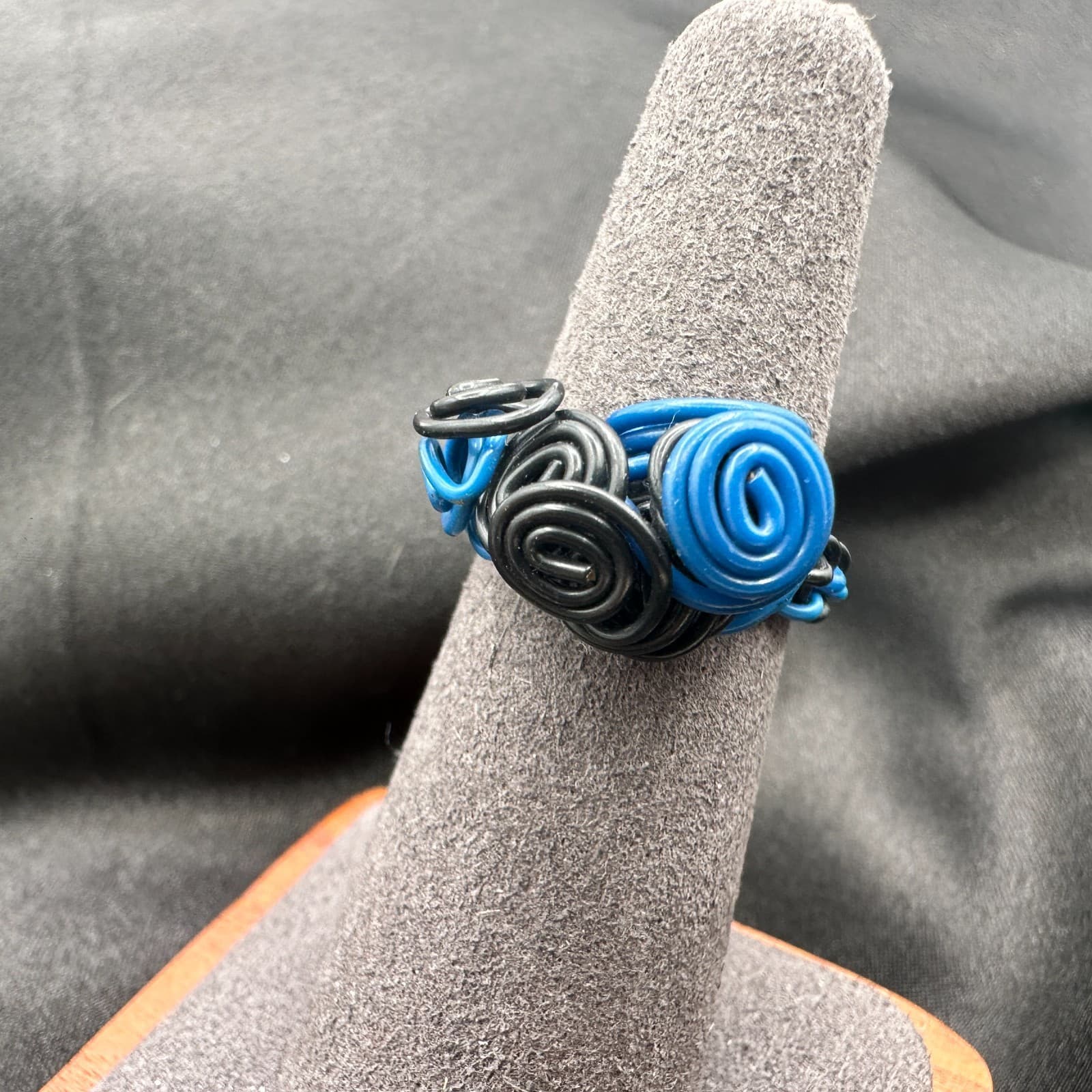 Vintage Y2K Wire Wrap Spiral Statement Ring Women's Classic Fashion Jewelry - Thumbnail 5