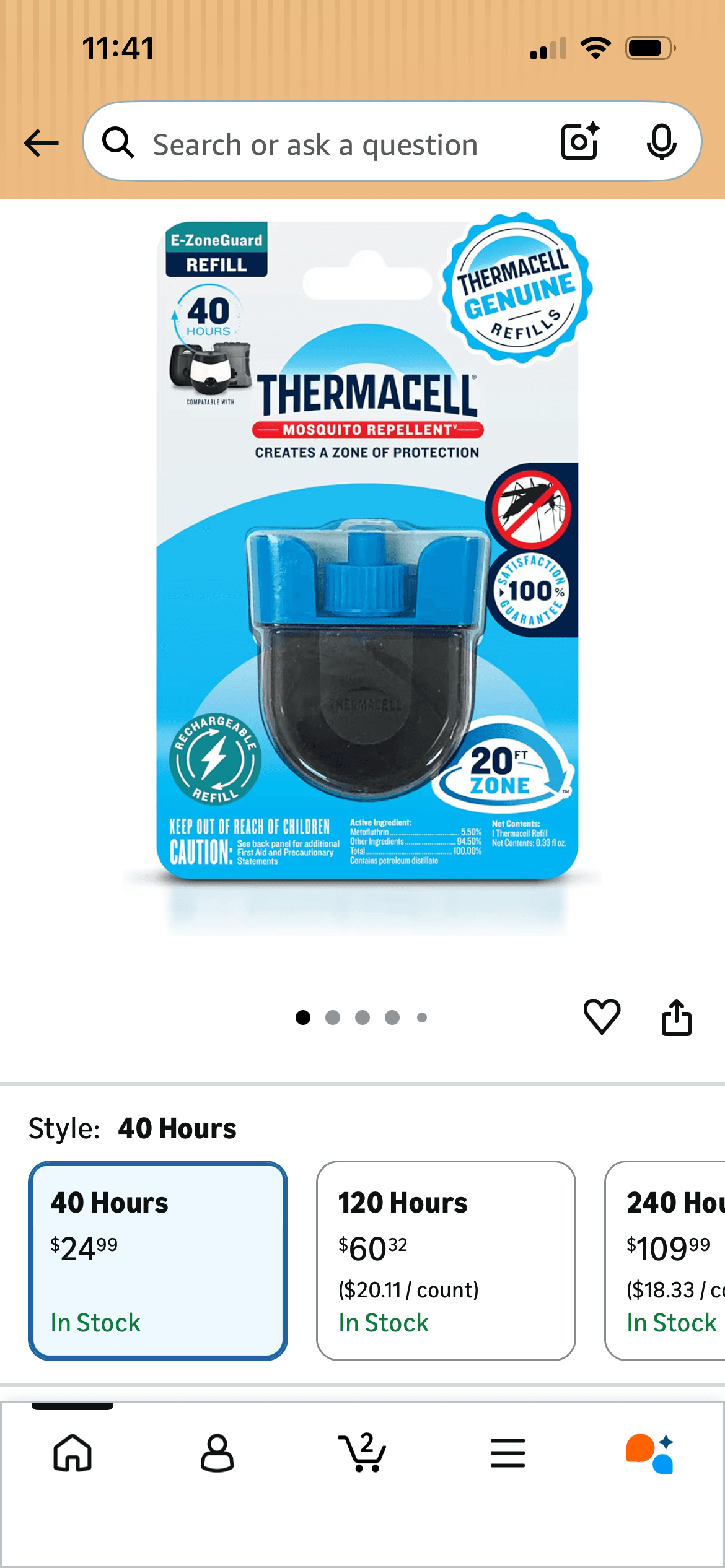 Thermacell Mosquito Repellent +++ extra 40 hour refill - Thumbnail 11