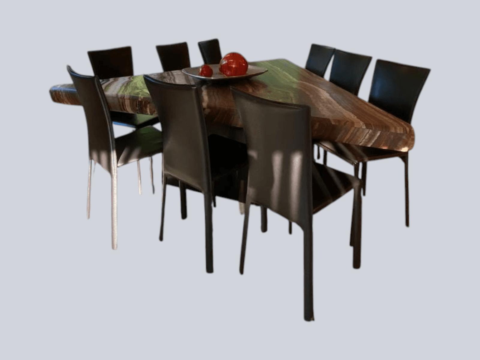 Sculptural Onyx Dining Table – Triangular Waterfall Edge Statement Piece, Seats 9 - Thumbnail 4